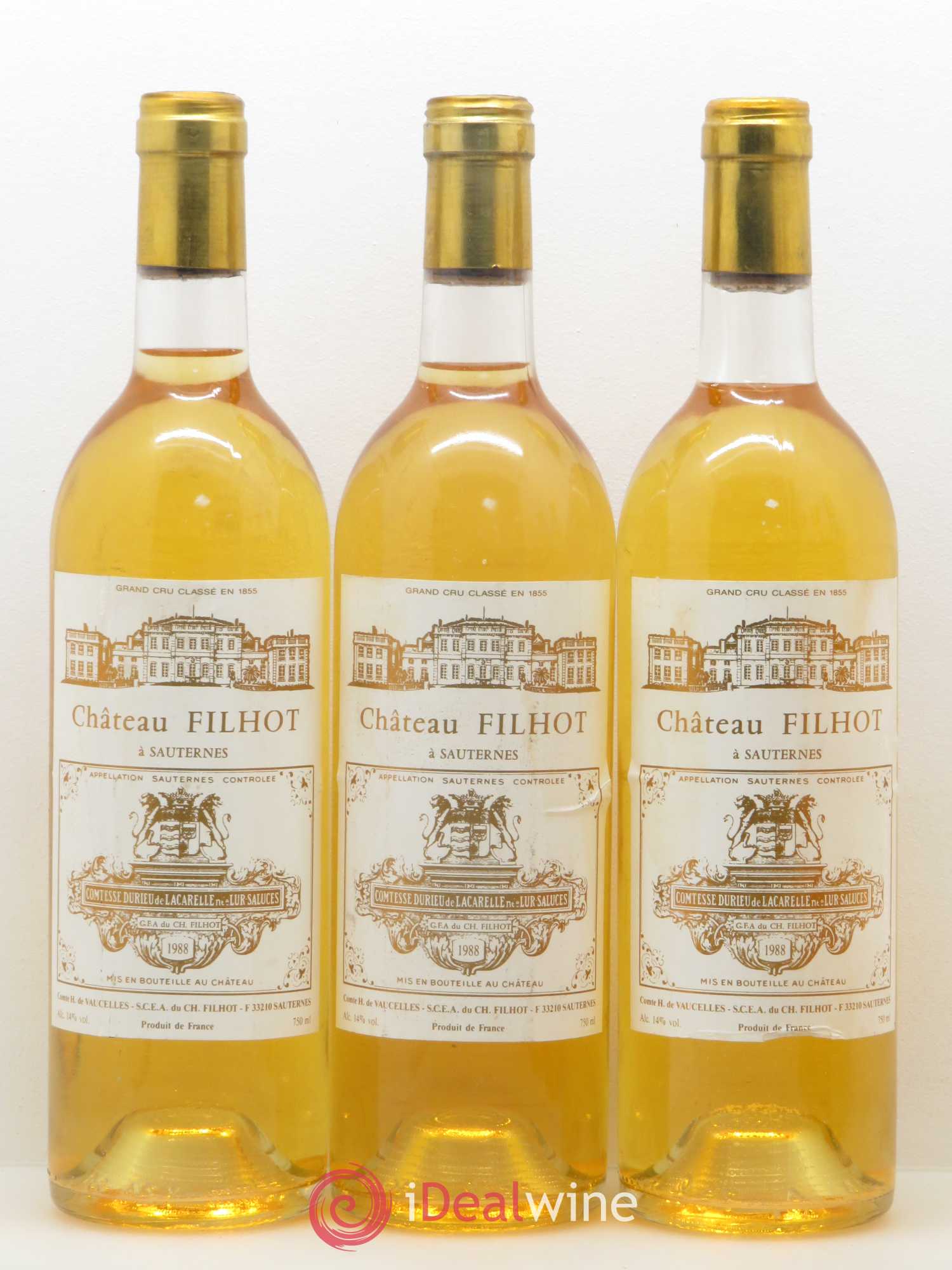Château Filhot 2ème Grand Cru Classé 1988 - Lotto di 6 bottiglie - 1