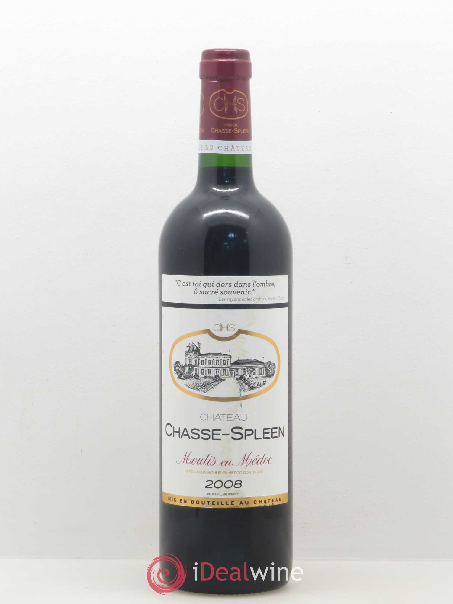 Château Chasse Spleen 2008 - Lot de 1 bouteille - 0