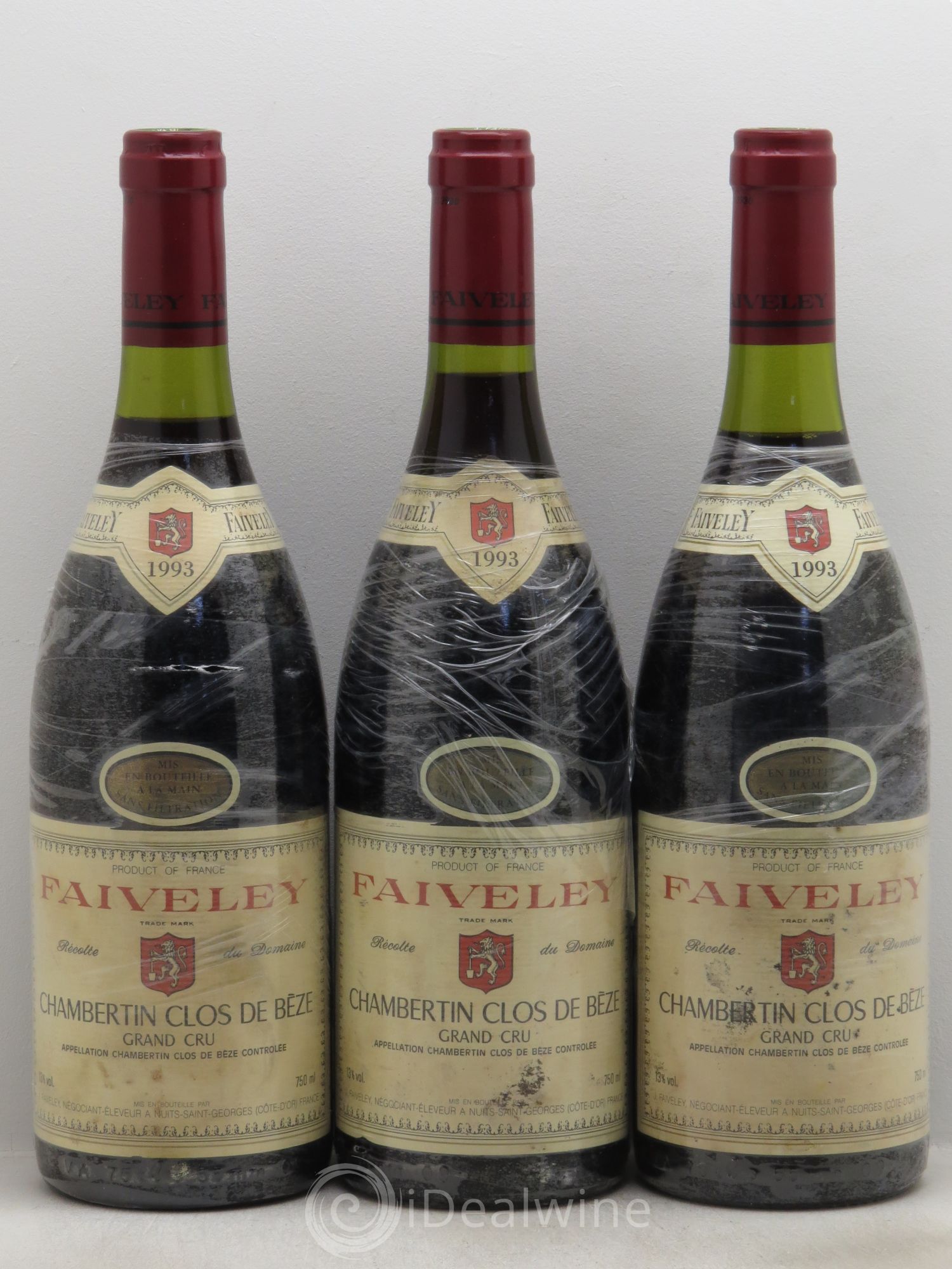 Chambertin Clos de Bèze Grand Cru Faiveley 1993 - Lot de 3 bouteilles - 0