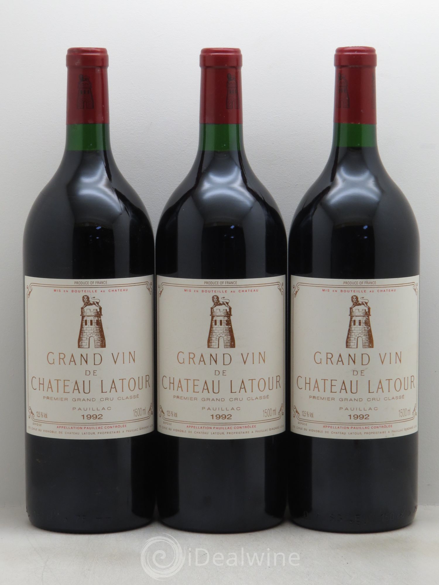 Château Latour 1er Grand Cru Classé 1992 - Lot de 3 magnums - 0
