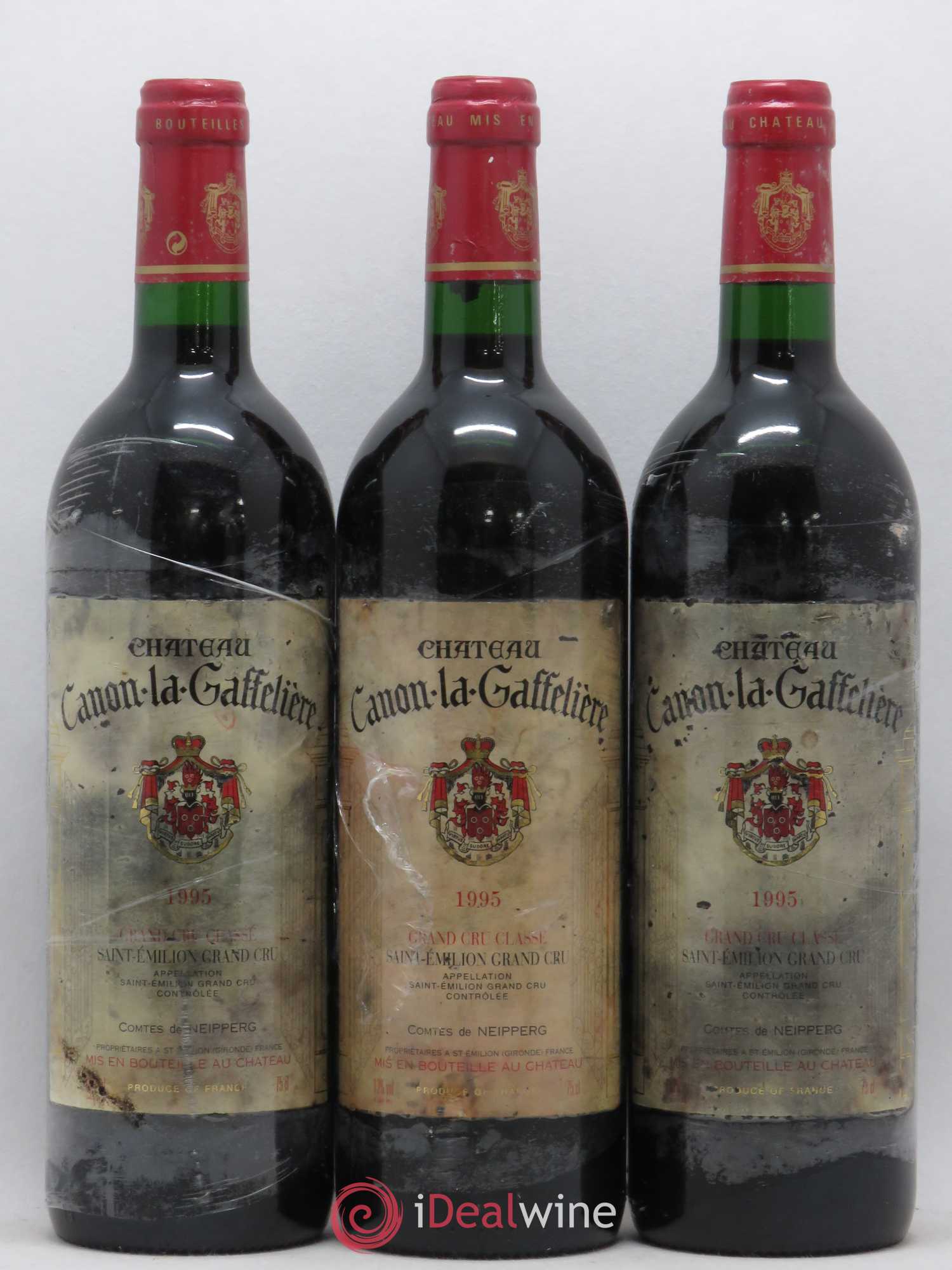 Château Canon la Gaffelière 1er Grand Cru Classé B 1995 - Lot de 3 bouteilles - 0