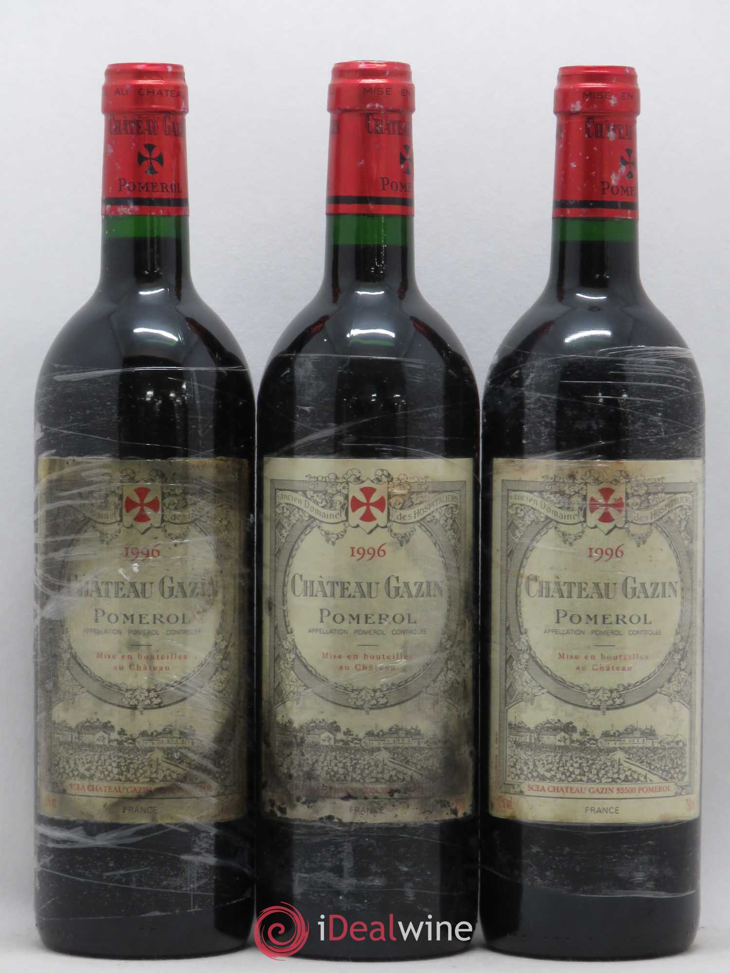 Château Gazin 1996 - Lot de 3 bouteilles - 0