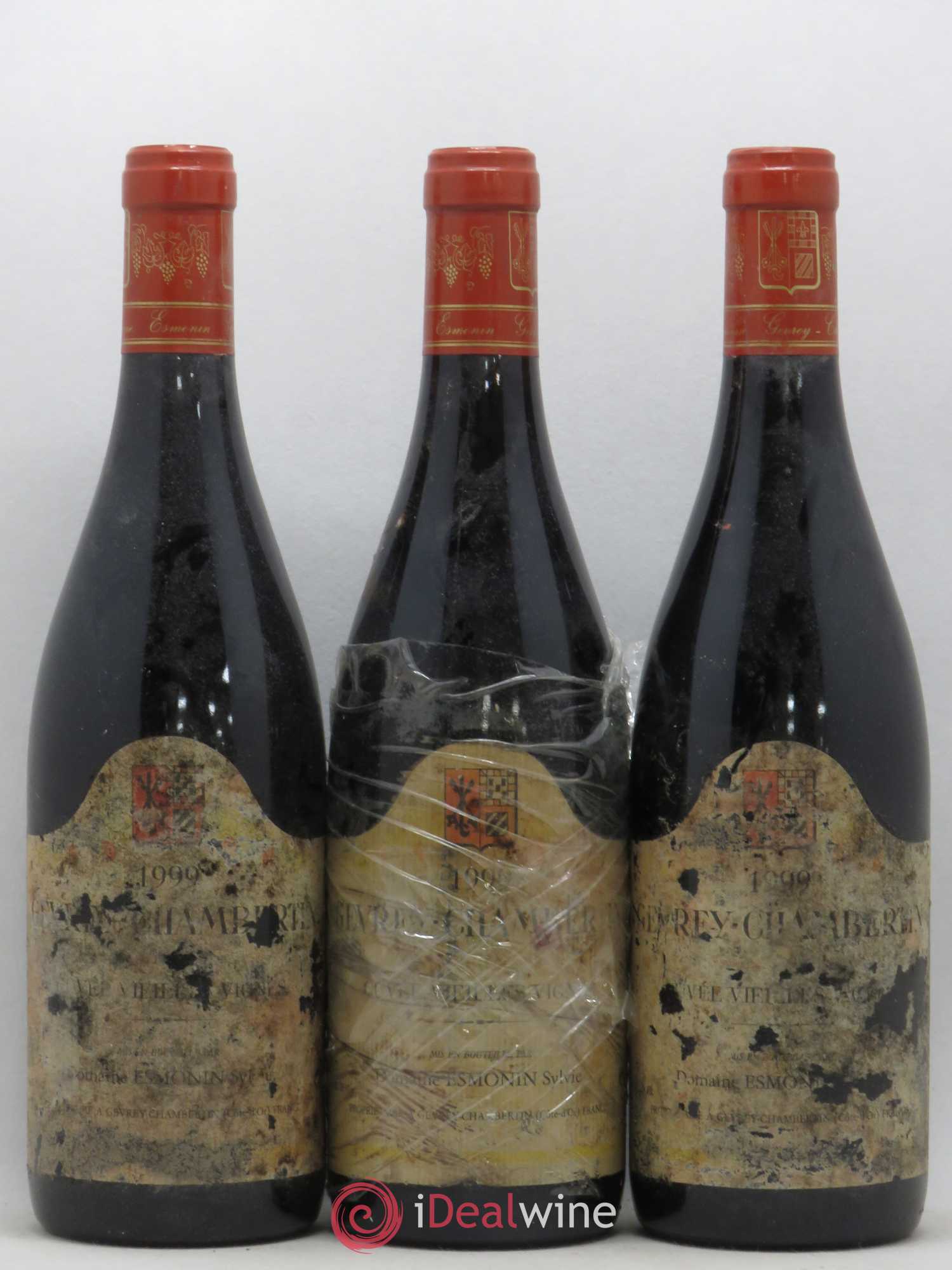 Gevrey-Chambertin Vieilles Vignes Sylvie Esmonin 1999 - Lotto di 3 bottiglie - 0
