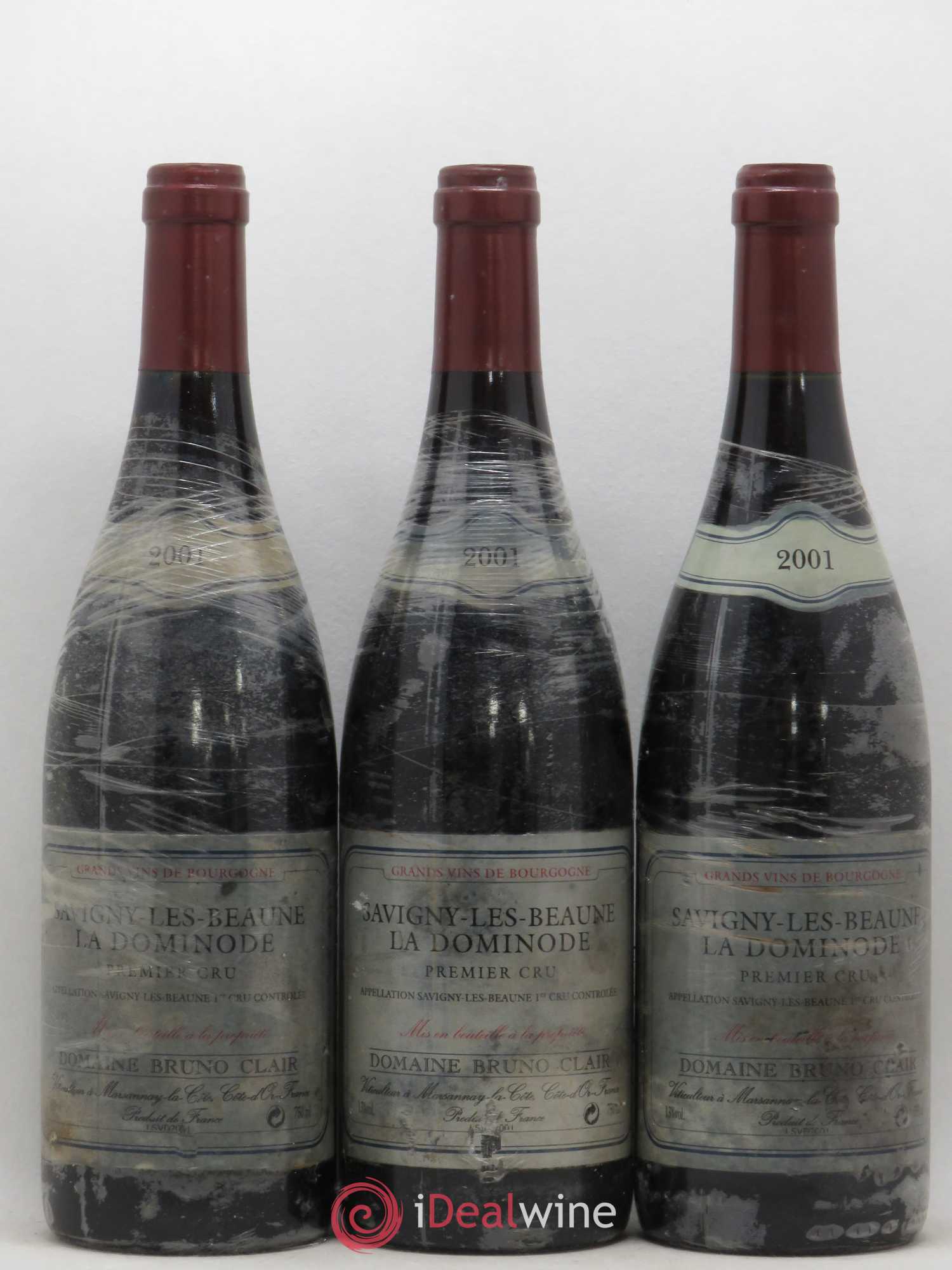 Savigny-lès-Beaune 1er Cru La Dominode Bruno Clair (Domaine) 2001 - Lot de 3 bouteilles - 0