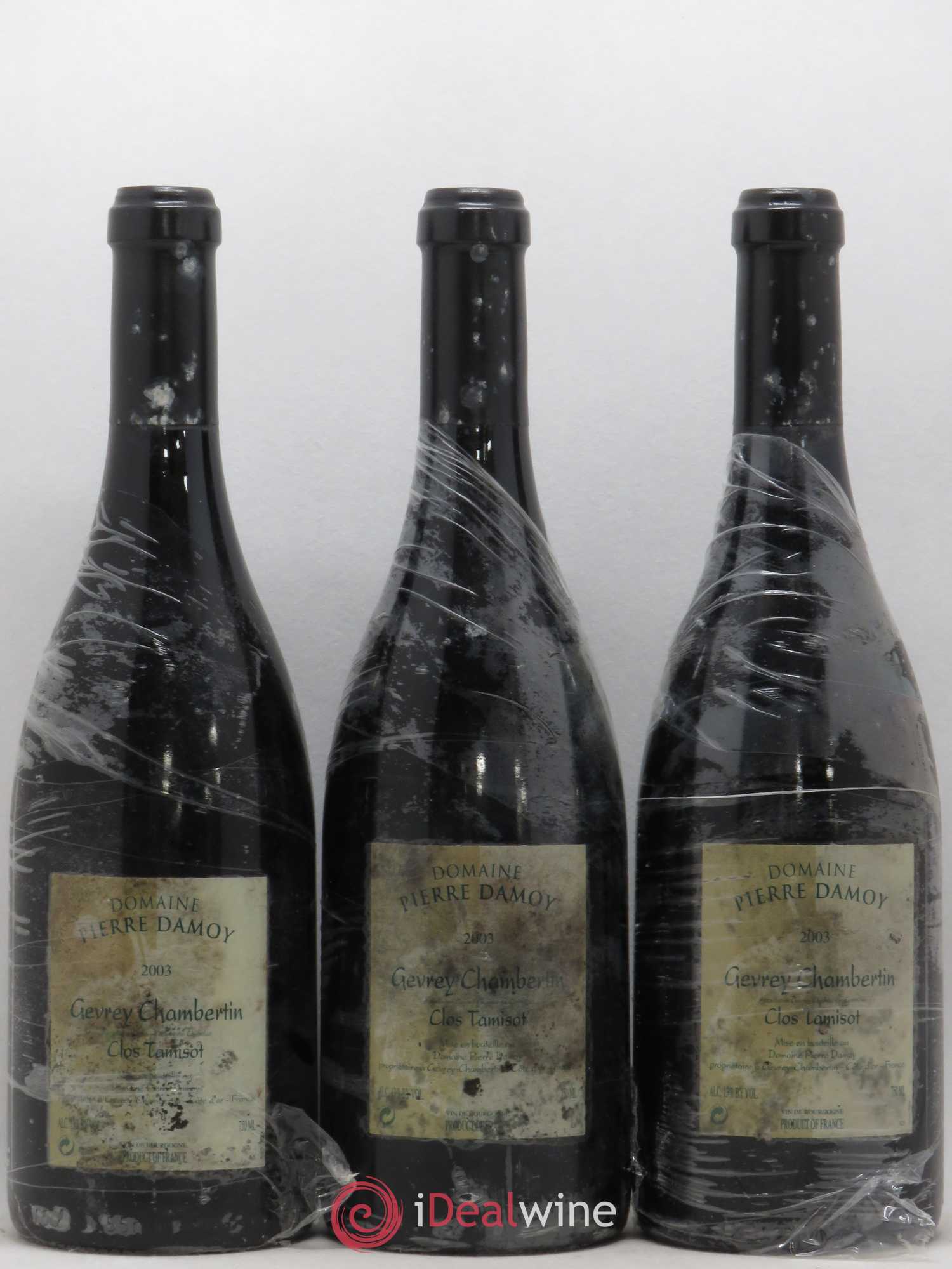 Gevrey-Chambertin Clos Tamisot Pierre Damoy 2003 - Posten von 3 Flaschen - 0
