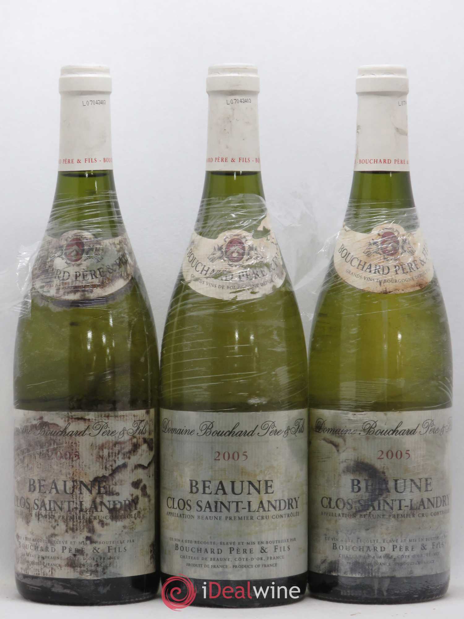 Beaune 1er Cru Clos Saint Landry Monopole Bouchard Père & Fils 2005 - Lot de 3 bouteilles - 0