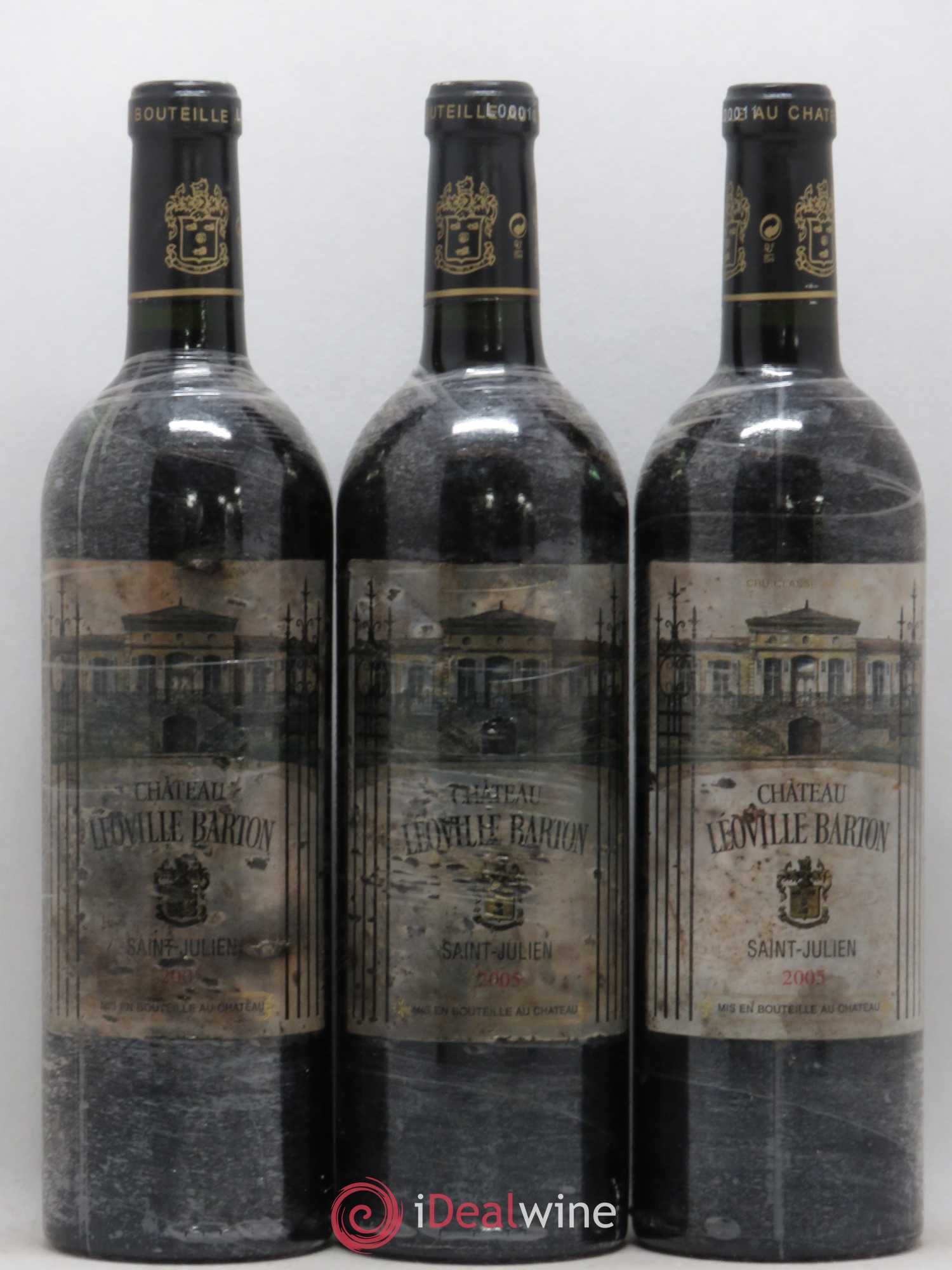 Château Léoville Barton 2ème Grand Cru Classé 2005 - Lot de 3 bouteilles - 0