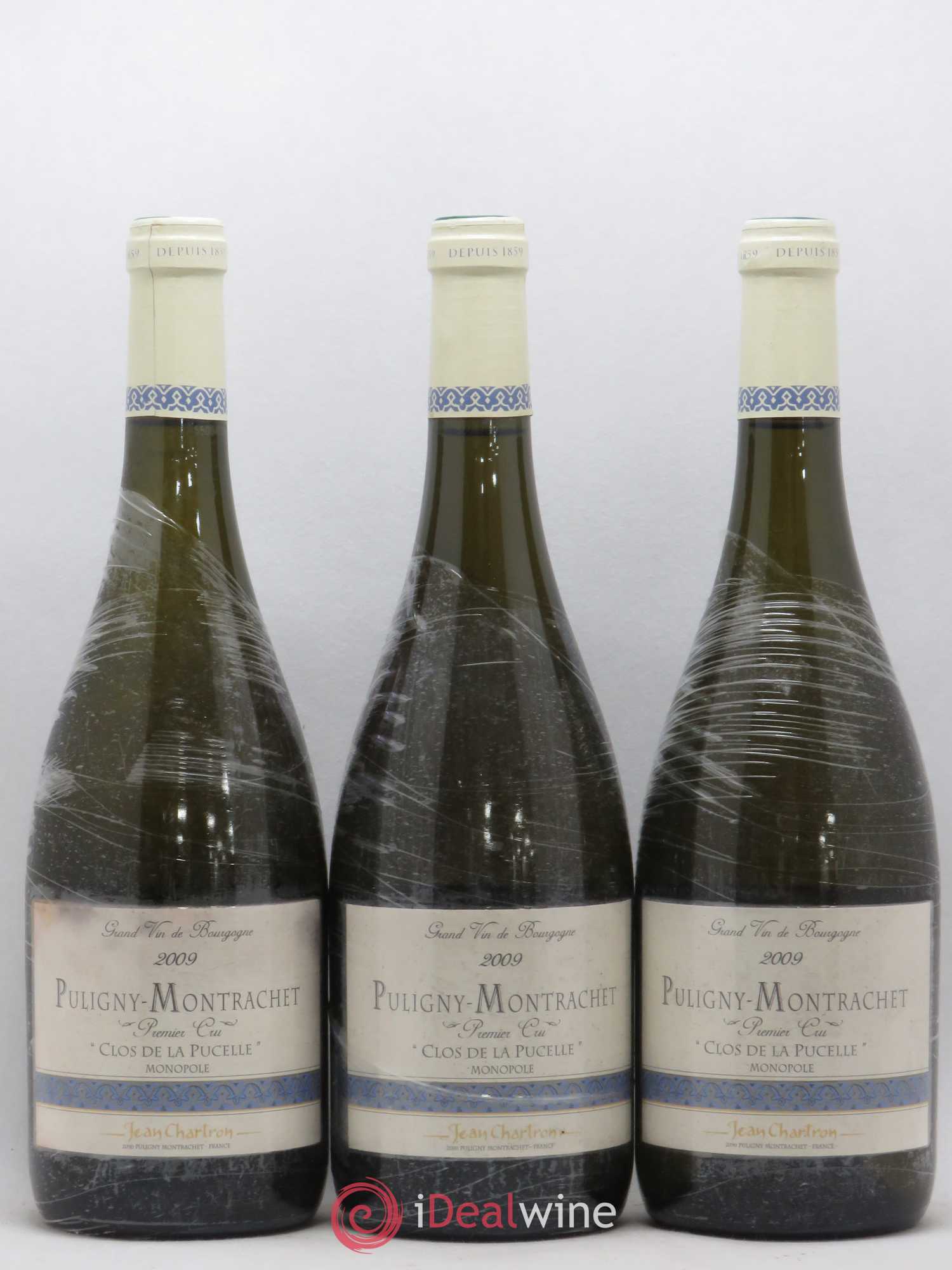 Puligny-Montrachet 1er Cru Clos de la Pucelle Jean Chartron (Domaine) 2009 - Lot de 3 bouteilles - 0