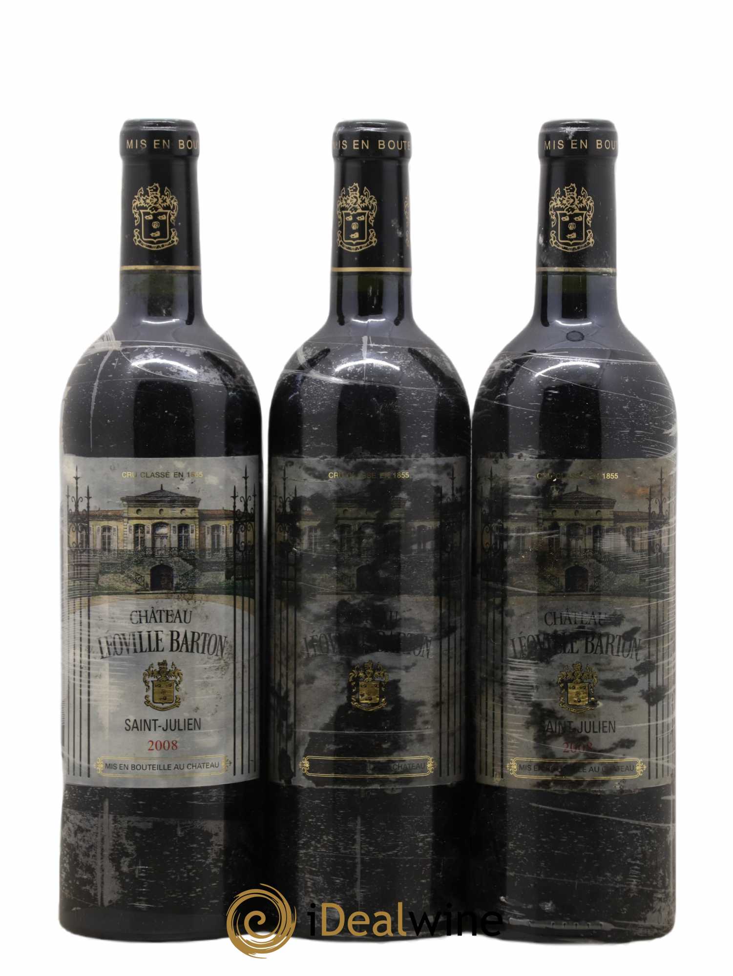 Château Léoville Barton 2ème Grand Cru Classé 2008 - Lot de 3 bouteilles - 0