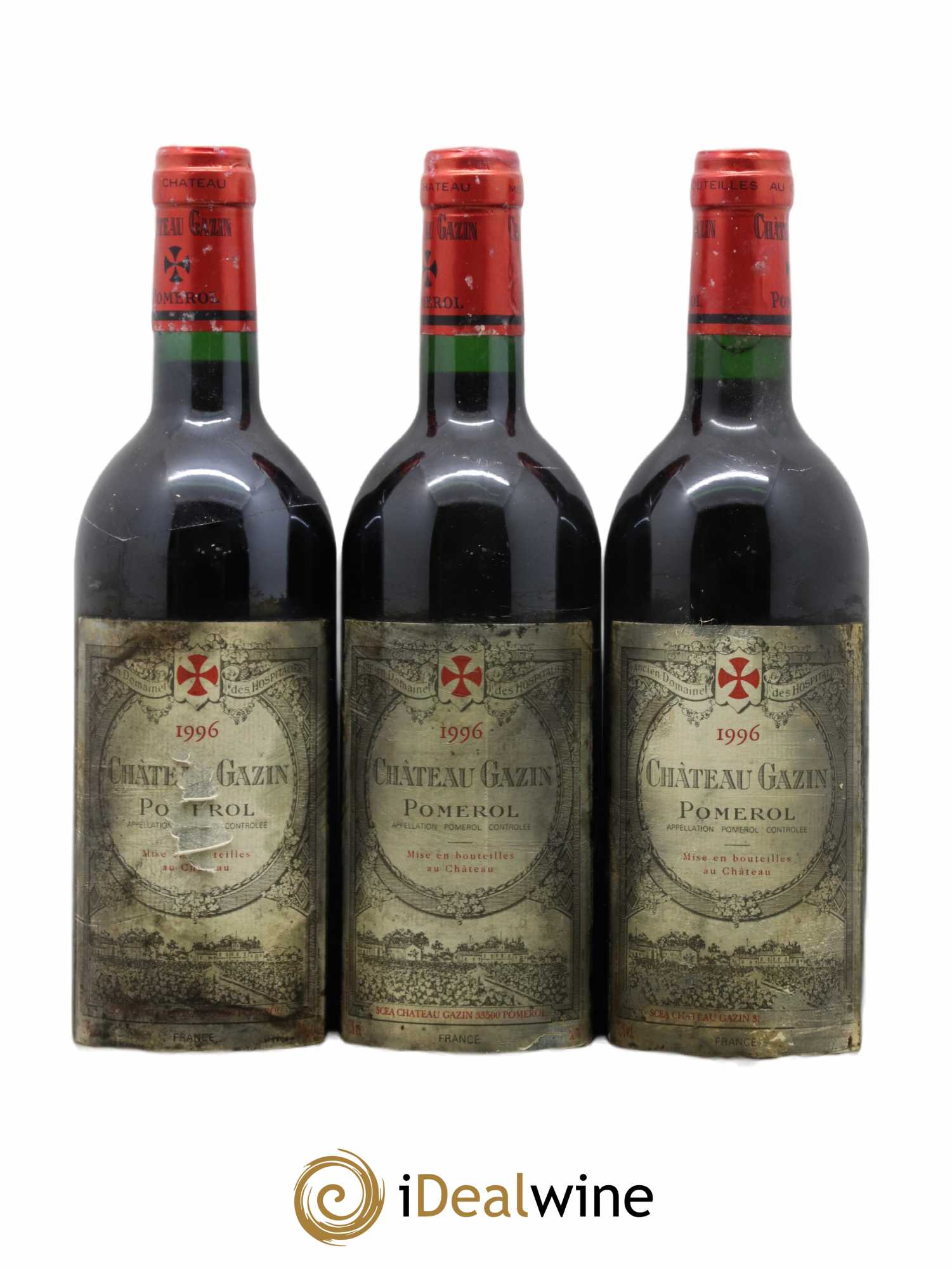 Château Gazin 1996 - Lot de 3 bouteilles - 0