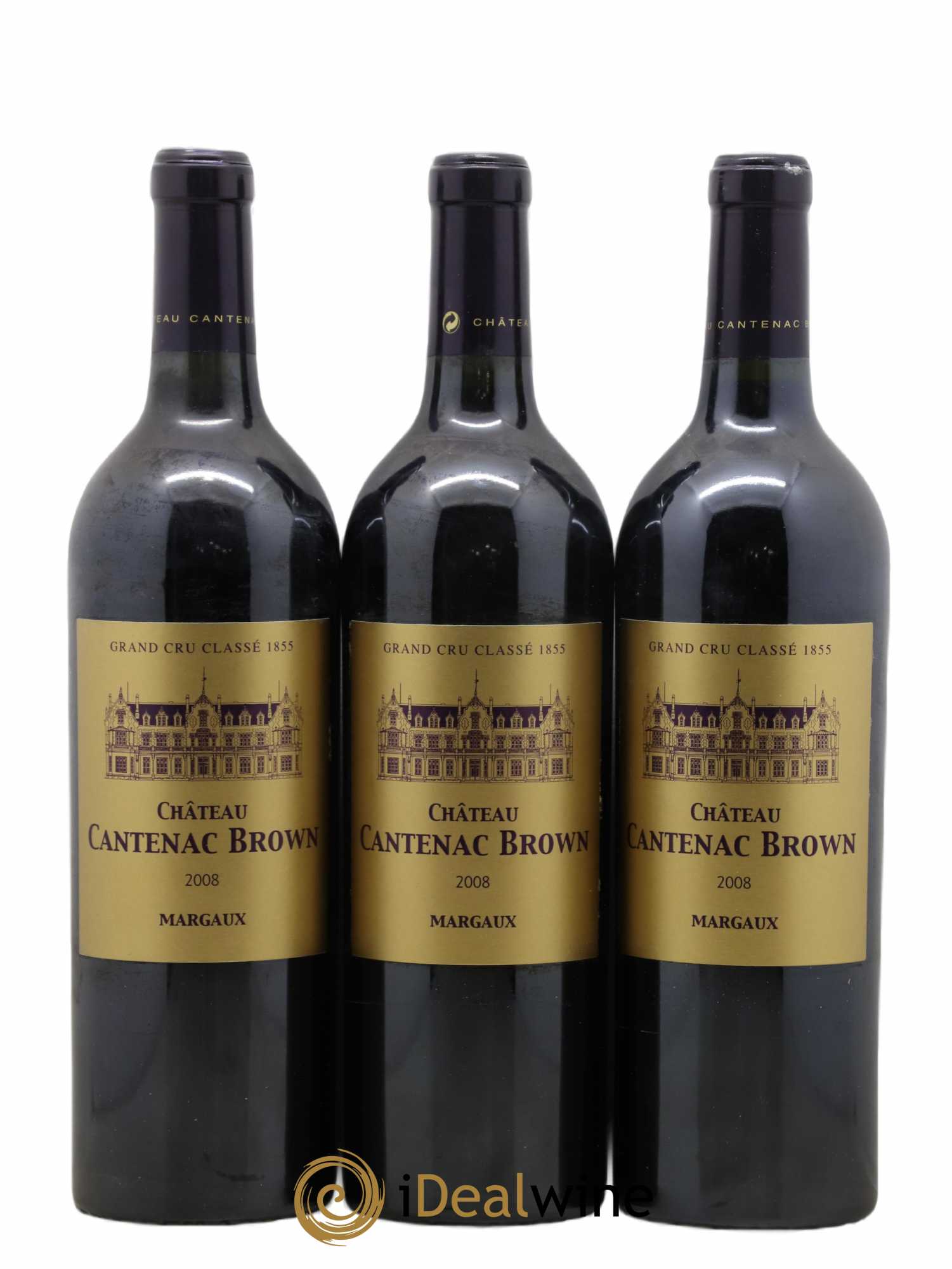 Château Cantenac Brown 3ème Grand Cru Classé 2008 - Lot de 3 bouteilles - 0