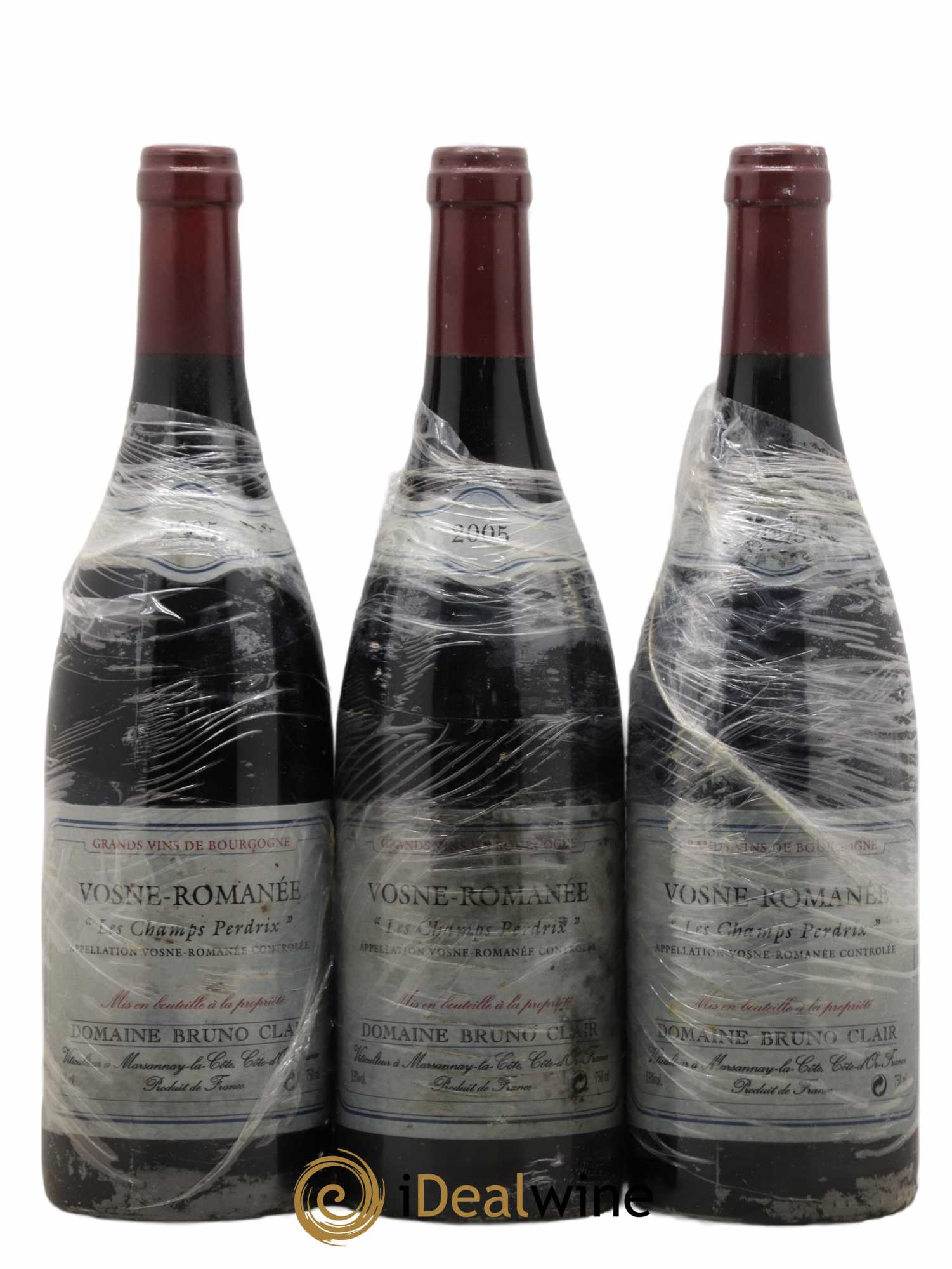 Vosne-Romanée Les Champs Perdrix Bruno Clair (Domaine) 2005 - Lot de 3 bouteilles - 0