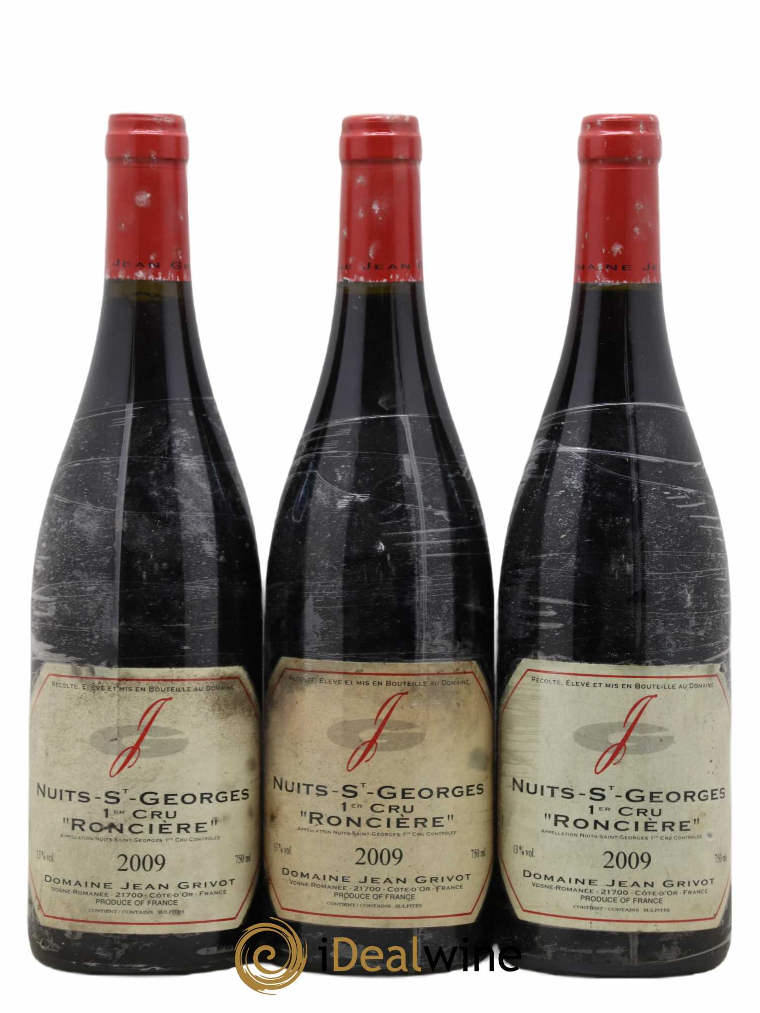 Nuits-Saint-Georges 1er Cru Roncière Jean Grivot 2009 - Lot de 3 bouteilles - 0