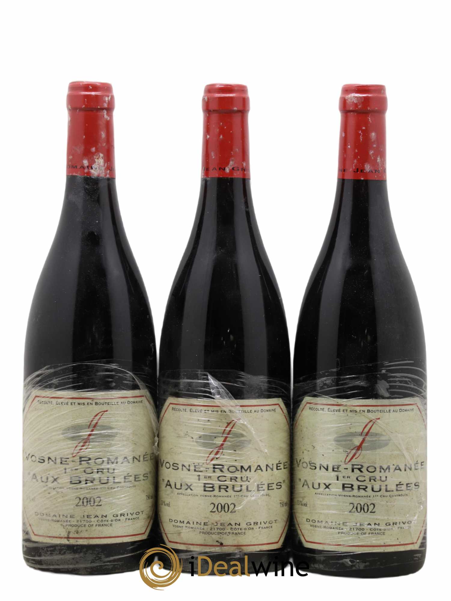 Vosne-Romanée 1er Cru Aux Brûlées Jean Grivot 2002 - Lot de 3 bouteilles - 0