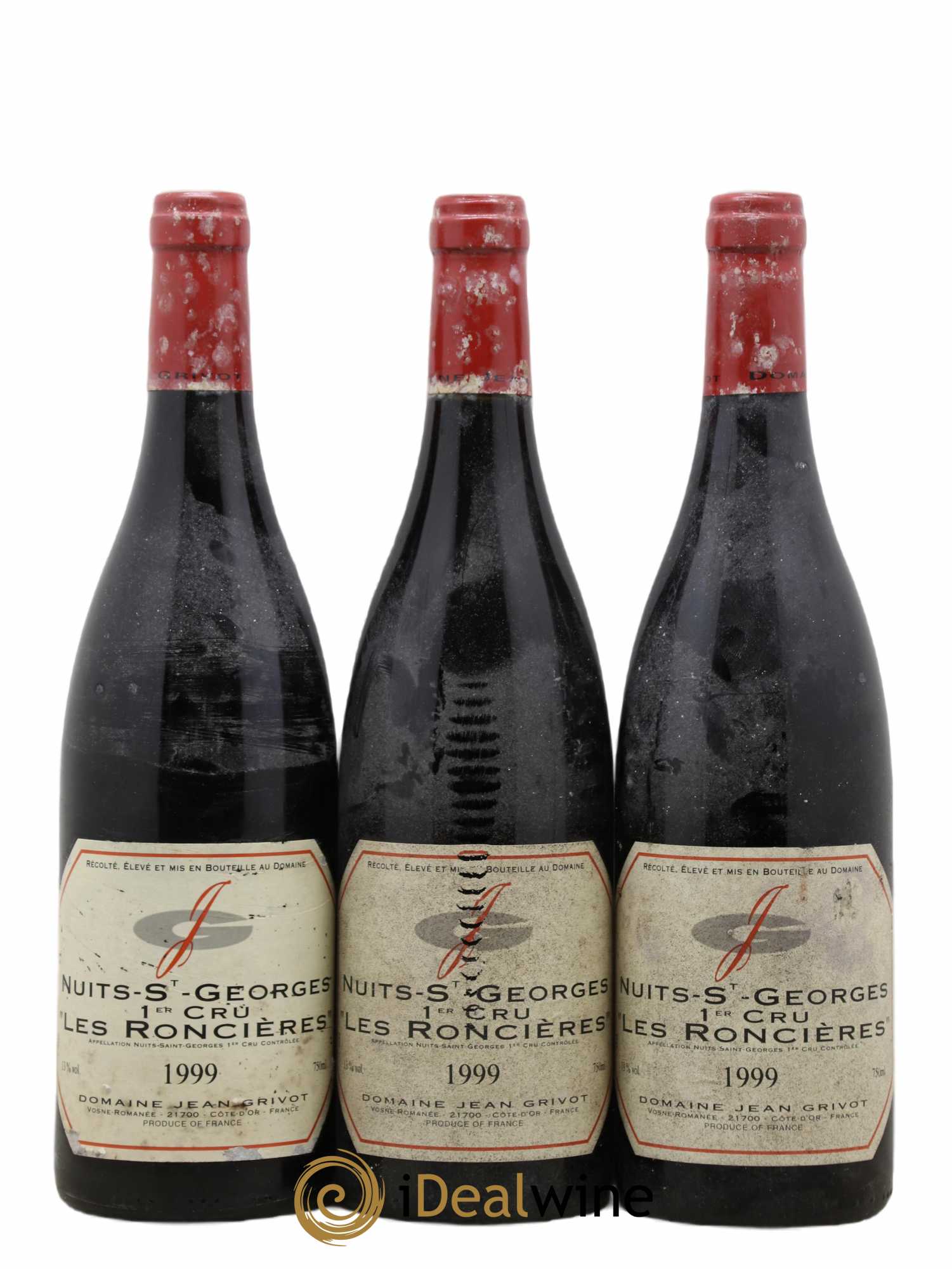 Nuits-Saint-Georges 1er Cru Roncière Jean Grivot 1999 - Lot de 3 bouteilles - 0