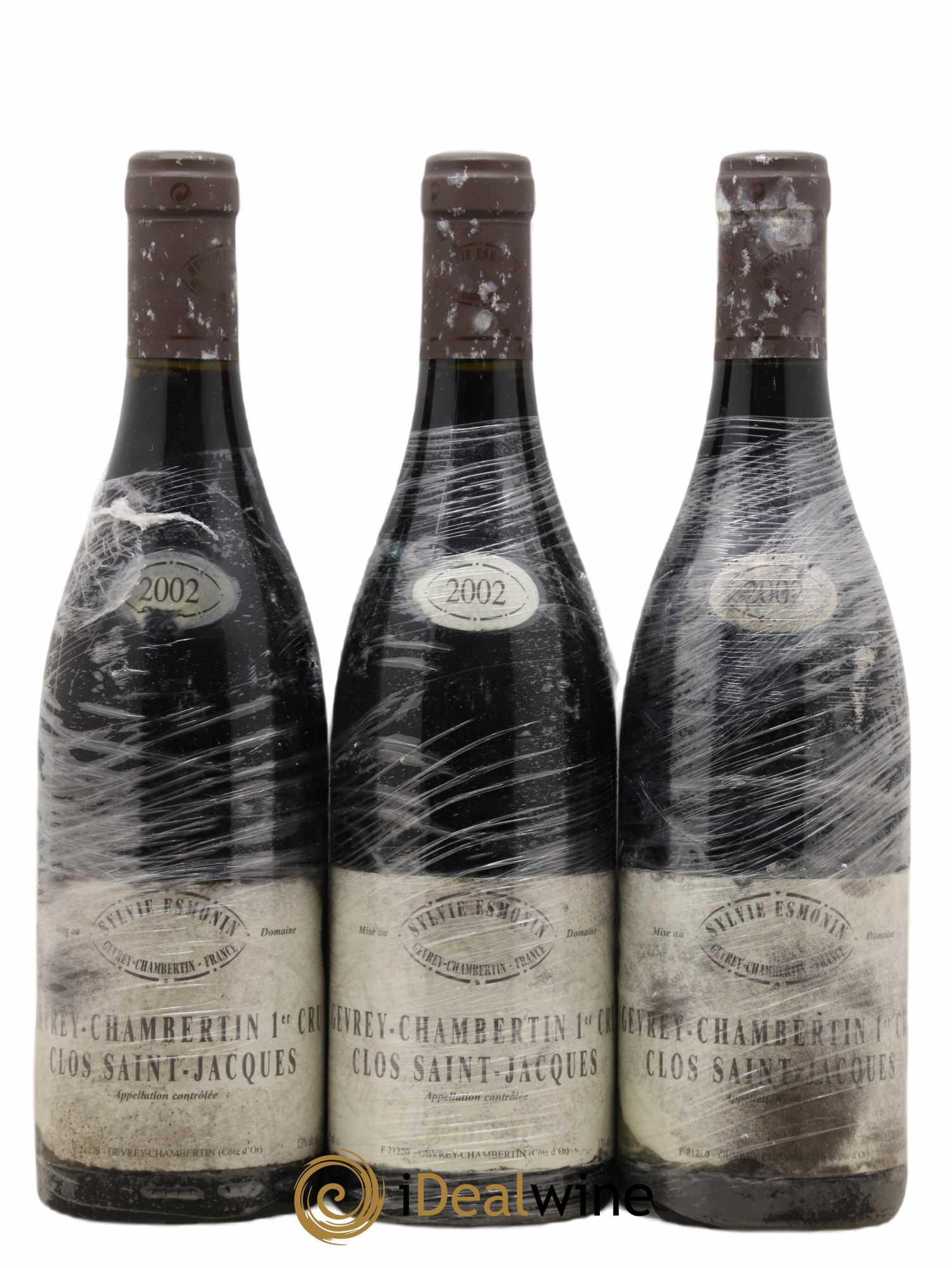Gevrey-Chambertin 1er Cru Clos Saint Jacques Sylvie Esmonin 2002 - Lot de 3 bouteilles - 0