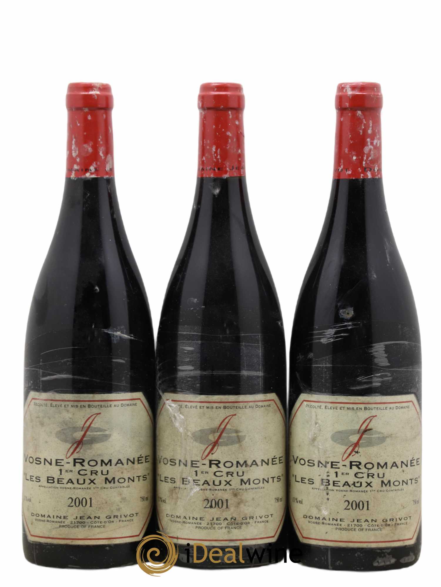 Vosne-Romanée 1er Cru Les Beaux-Monts Jean Grivot 2001 - Lot de 3 bouteilles - 0