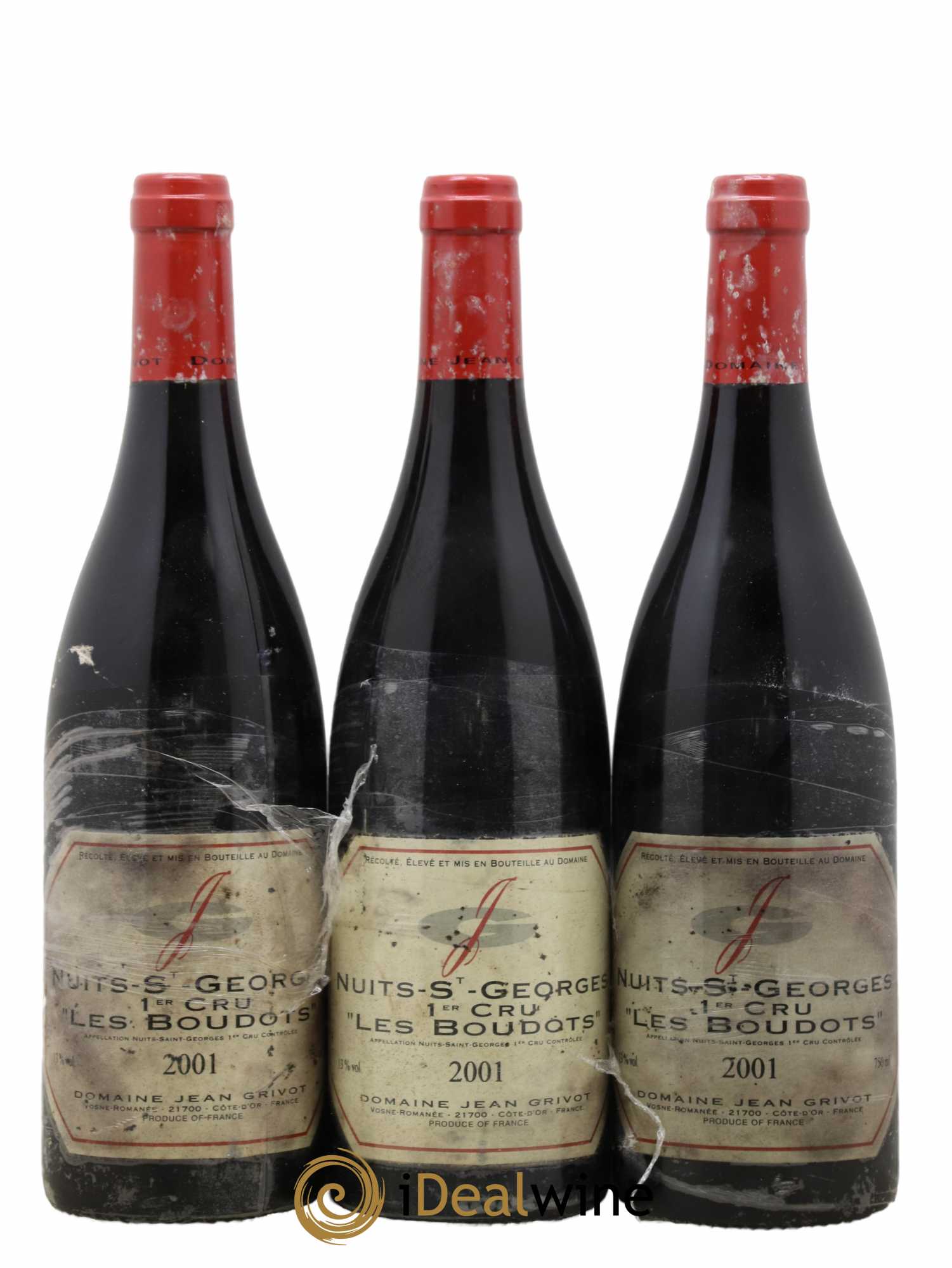 Nuits-Saint-Georges 1er Cru Aux Boudots Jean Grivot 2001 - Lot de 3 bouteilles - 0
