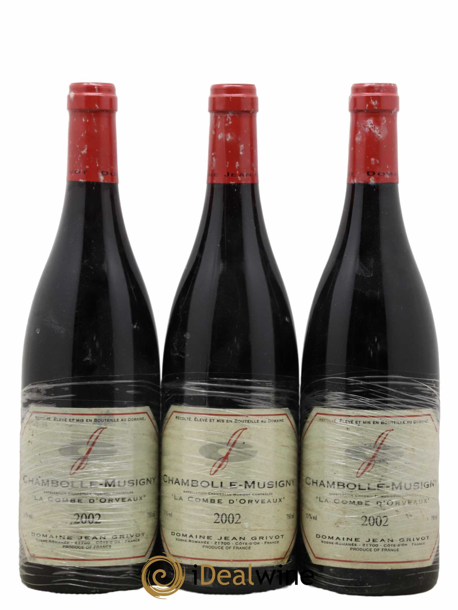 Chambolle-Musigny Combe d'Orveau Jean Grivot 2002 - Lot de 3 bouteilles - 0