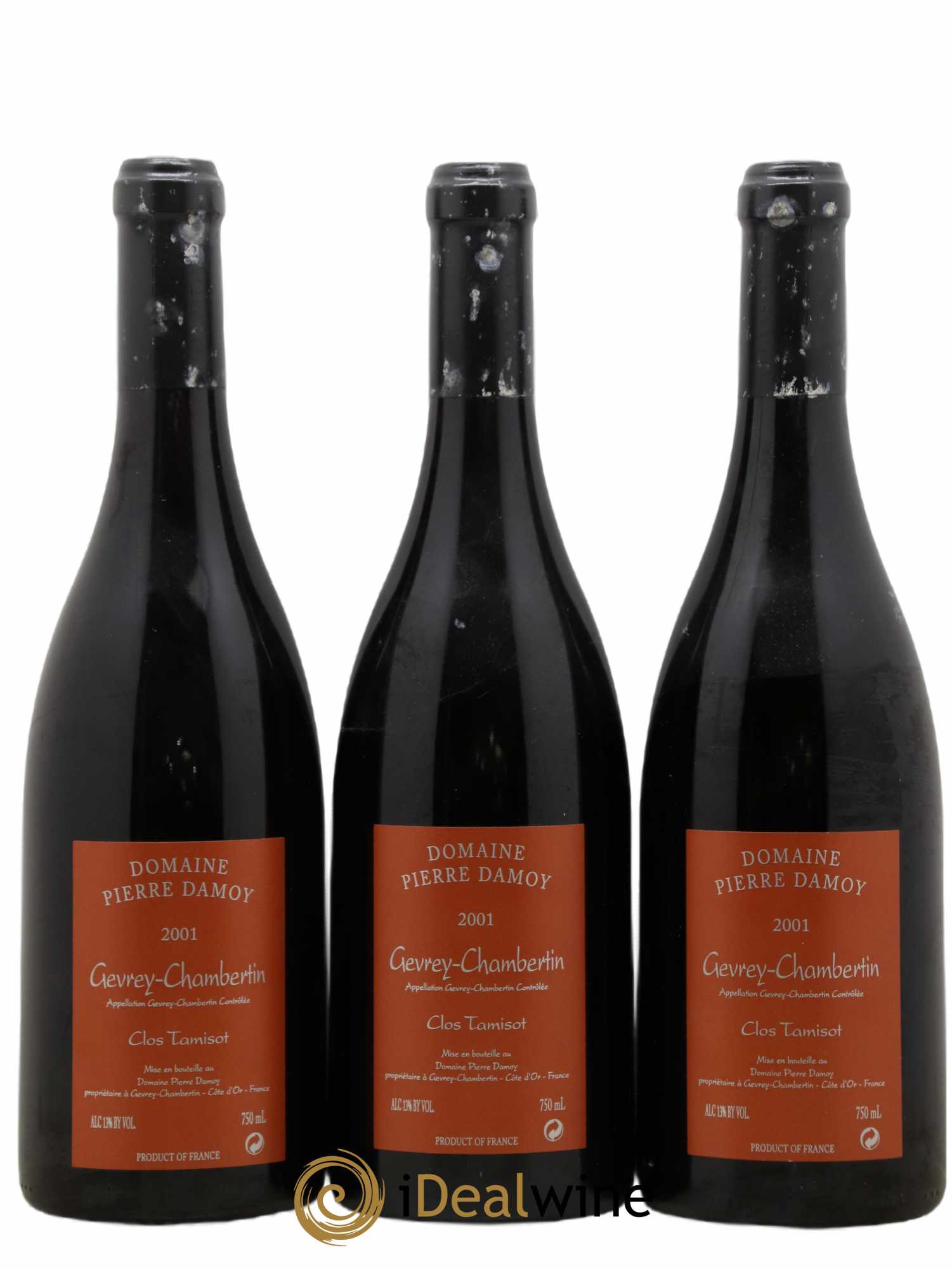 Gevrey-Chambertin Clos Tamisot Pierre Damoy 2001 - Lot de 3 bouteilles - 0