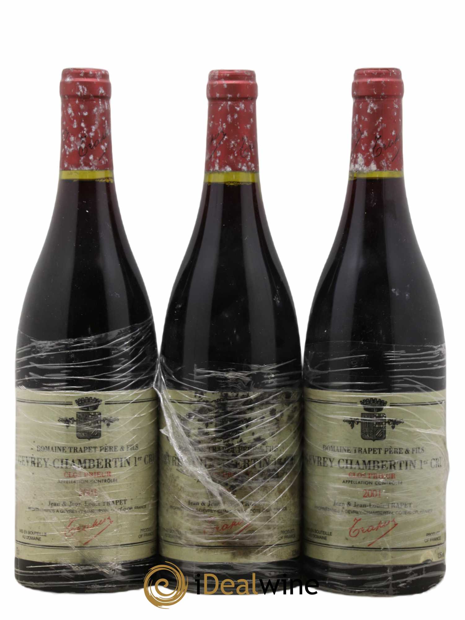 Gevrey-Chambertin 1er Cru Clos Prieur Domaine Trapet 2001 - Lot of 3 bottles - 0