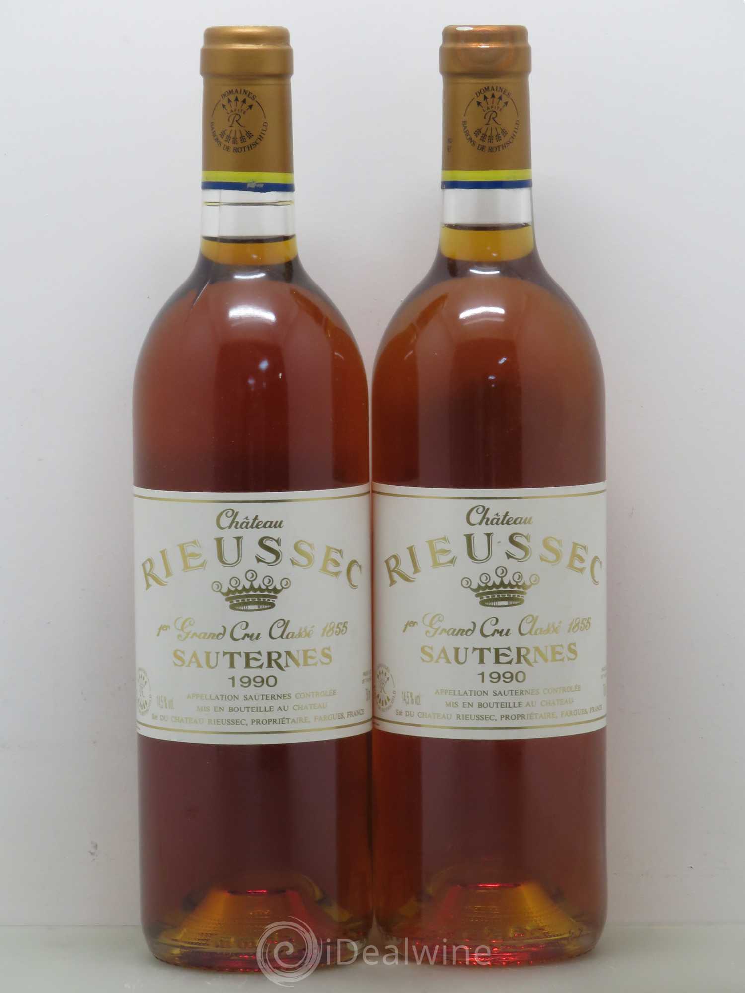 Château Rieussec 1er Grand Cru Classé 1990 - Lotto di 2 bottiglie - 0