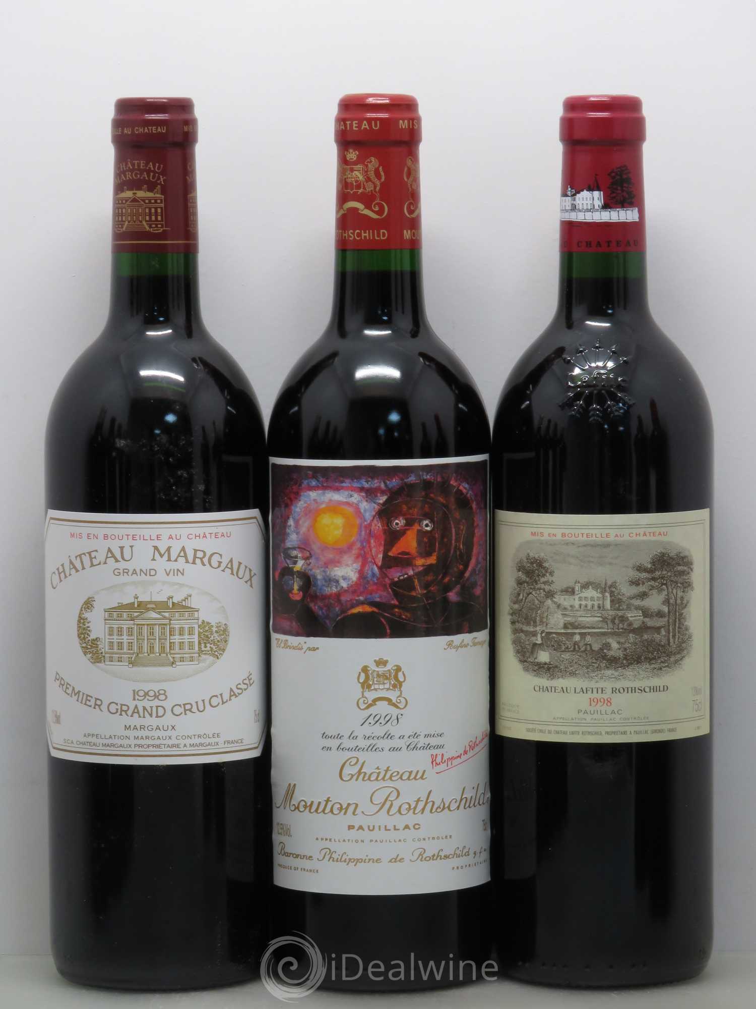 Caisse Duclot Collection 1 Petrus 1 Ausone 1 Latour 1 Cheval Blanc 1 Haut Brion 1 Margaux 1 Lafite 1 Mouton 1 Mission Haut Brion 1998 - Posten von 1 Flasche - 1