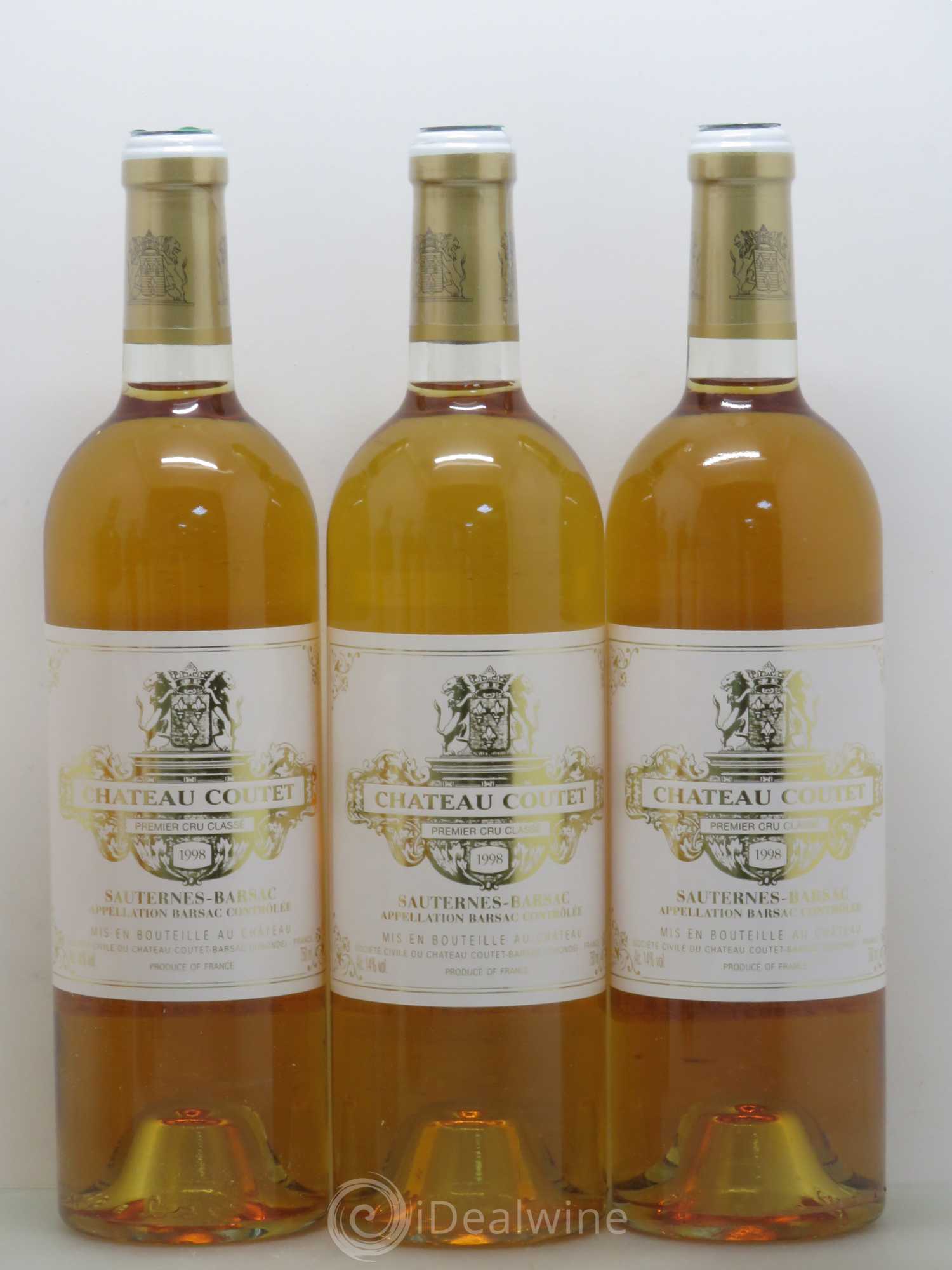 Château Coutet 1er Grand Cru Classé 1998 - Lotto di 6 bottiglie - 1
