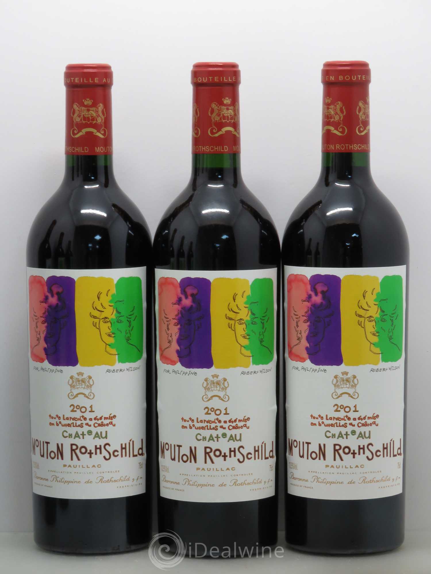 Château Mouton Rothschild 1er Grand Cru Classé 2001 - Lot de 6 bouteilles - 1