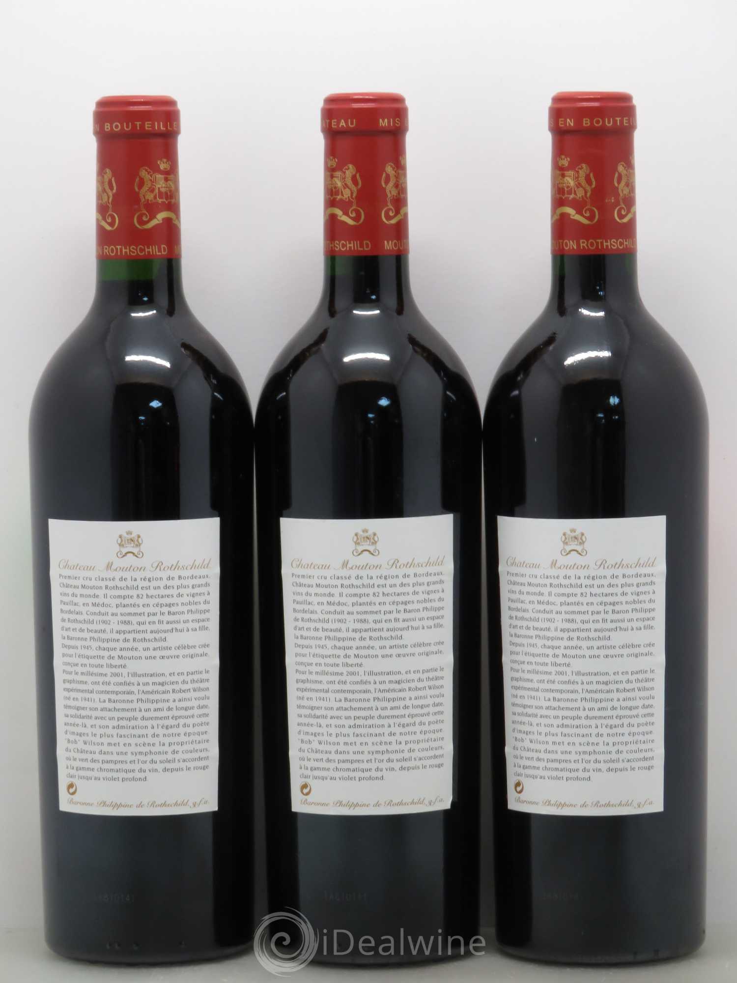 Château Mouton Rothschild 1er Grand Cru Classé 2001 - Lot de 6 bouteilles - 2