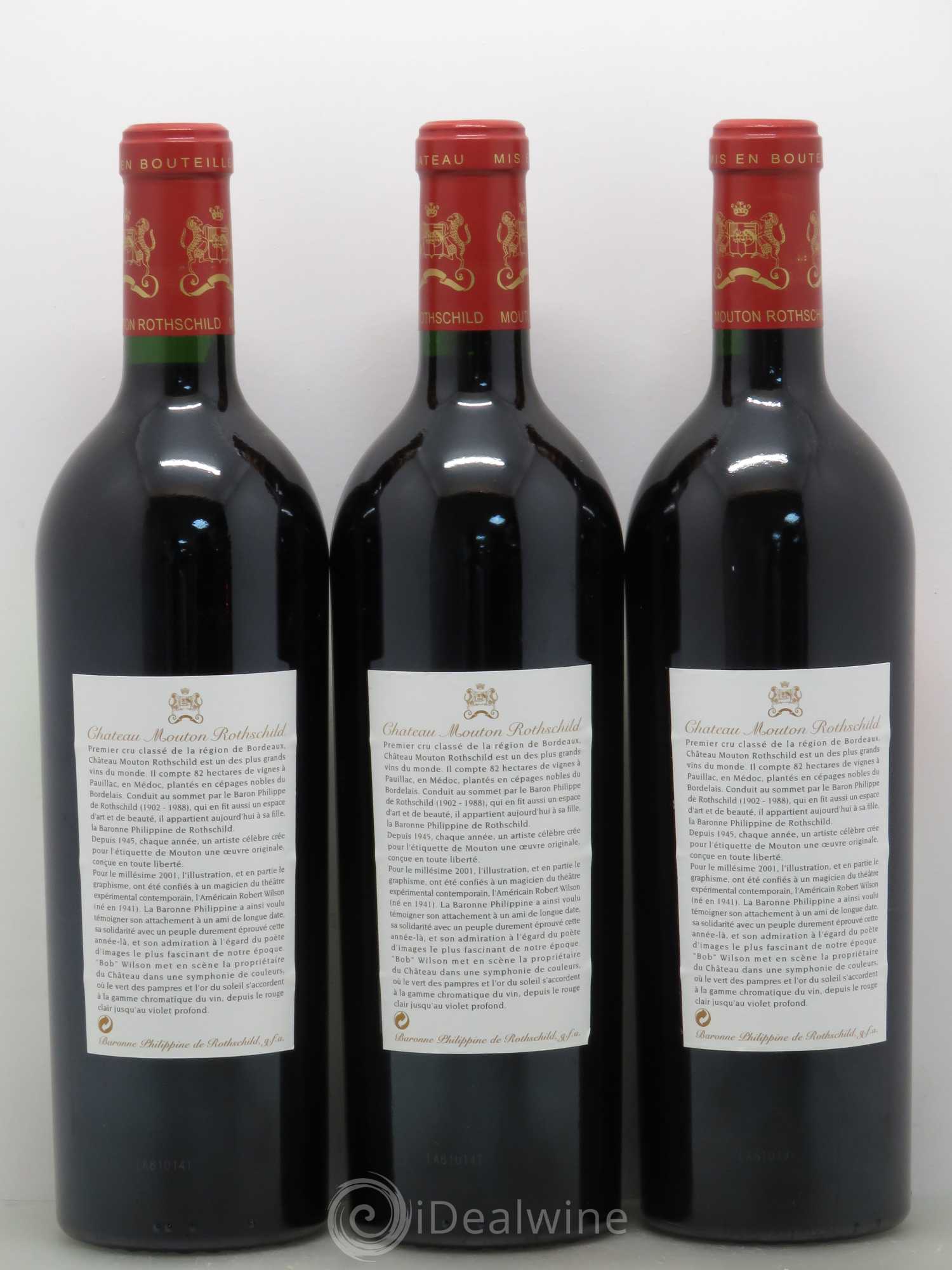 Château Mouton Rothschild 1er Grand Cru Classé 2001 - Lot de 6 bouteilles - 4