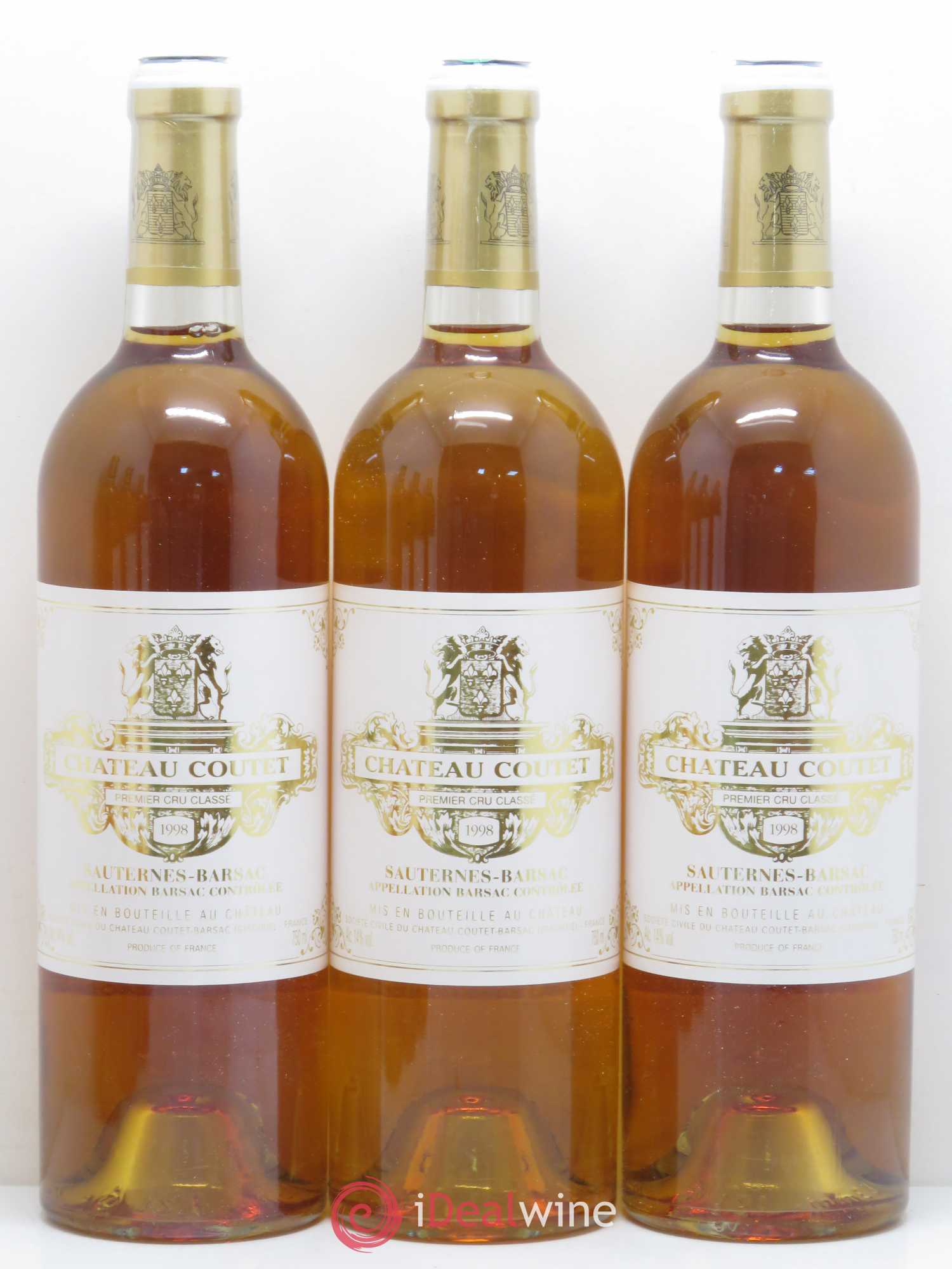 Château Coutet 1er Grand Cru Classé 1998 - Lotto di 6 bottiglie - 1