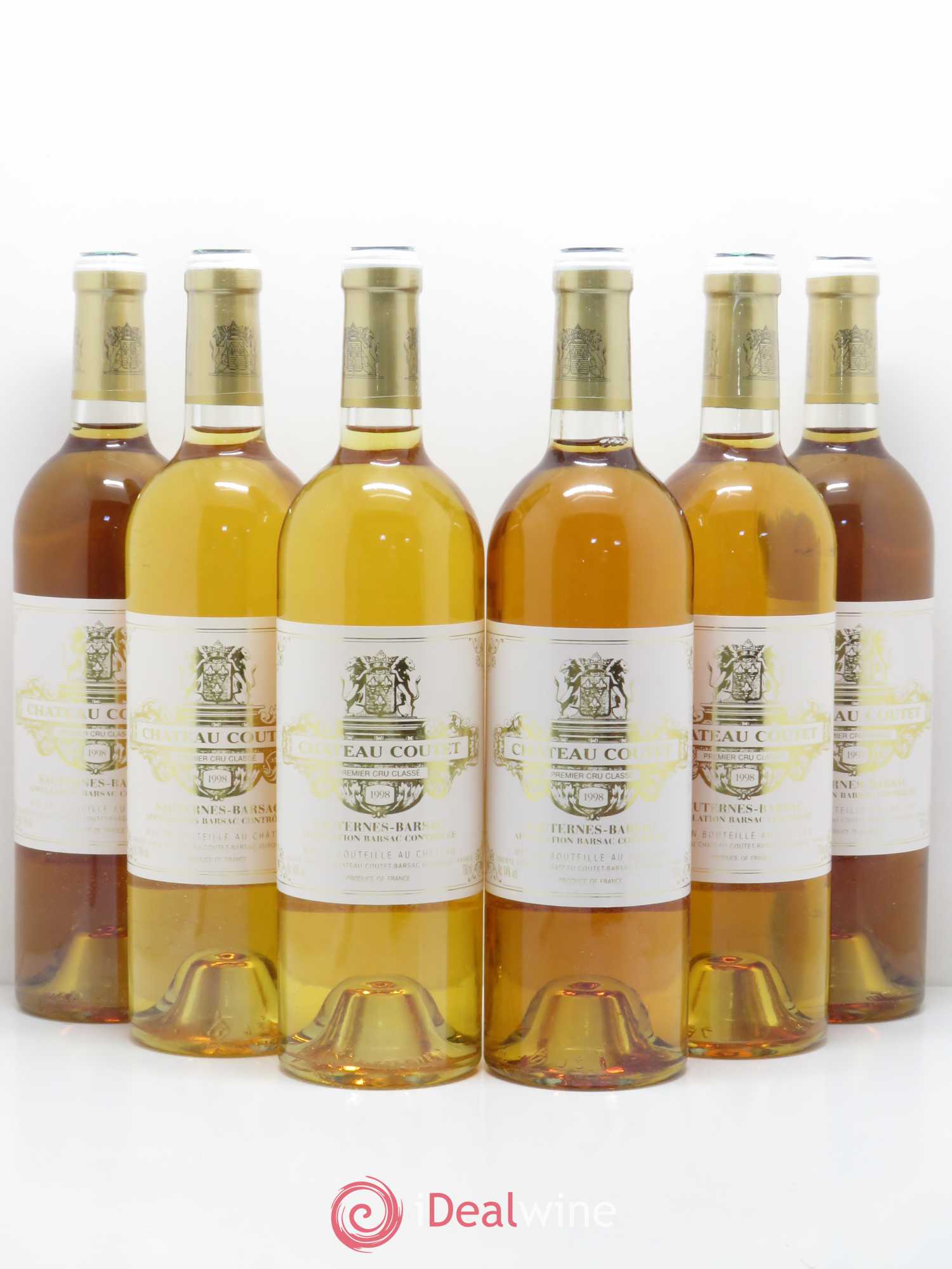 Château Coutet 1er Grand Cru Classé 1998 - Lotto di 6 bottiglie - 0