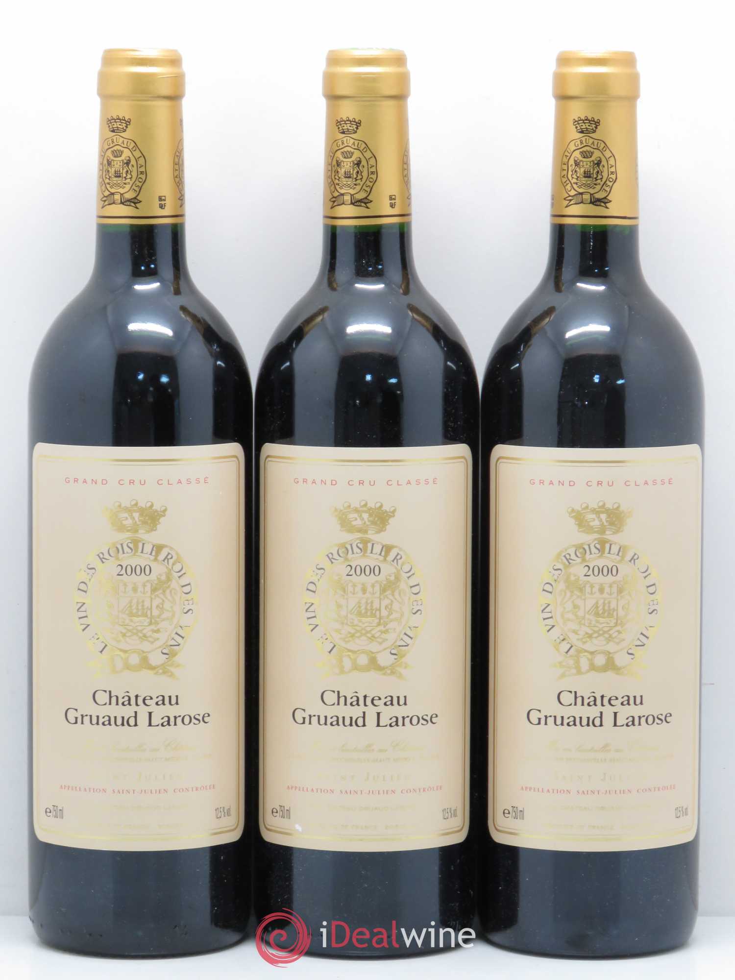Château Gruaud Larose 2ème Grand Cru Classé 2000 - Lot de 3 bouteilles - 0