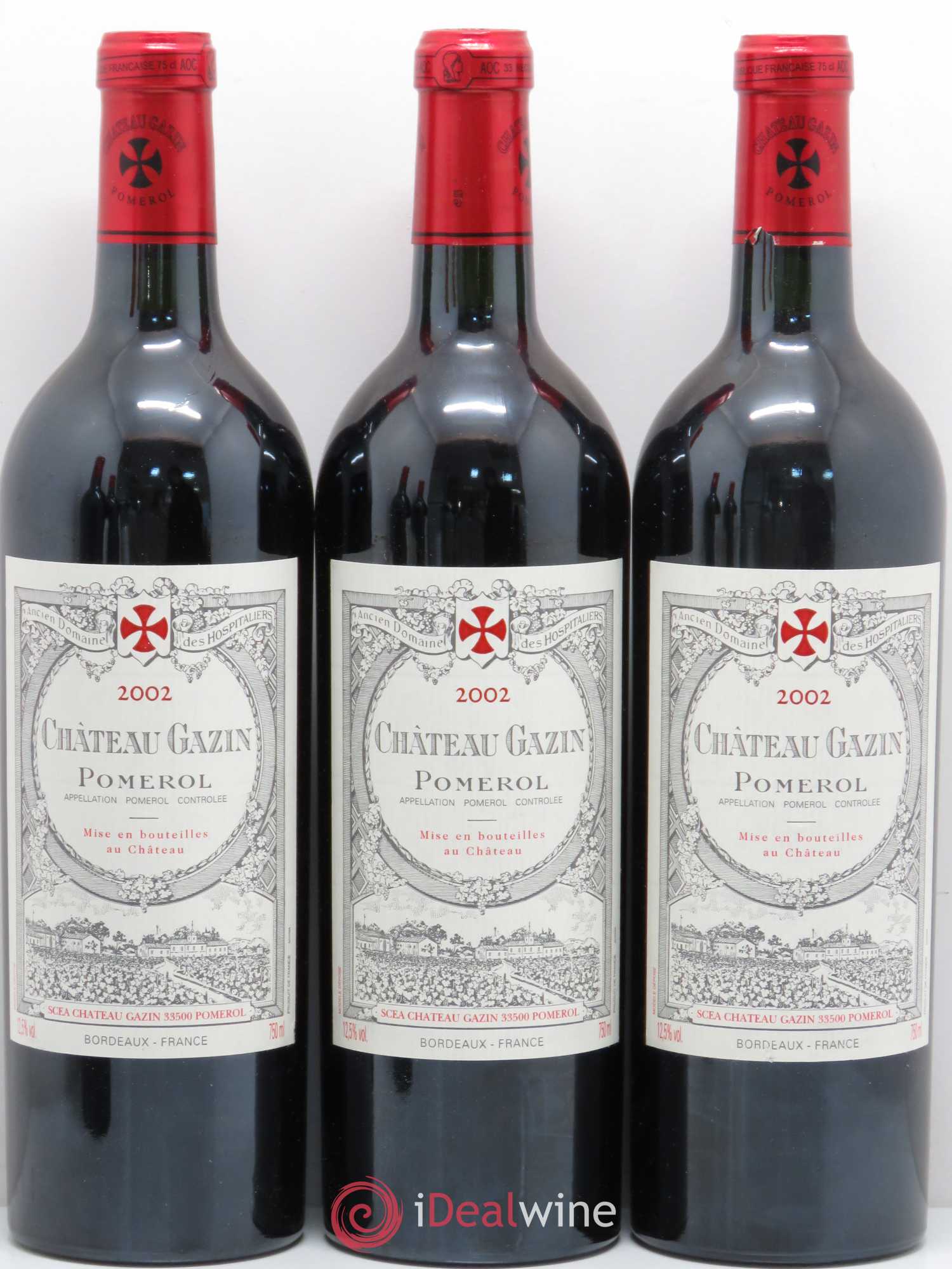 Château Gazin 2002 - Lot de 5 bouteilles - 1