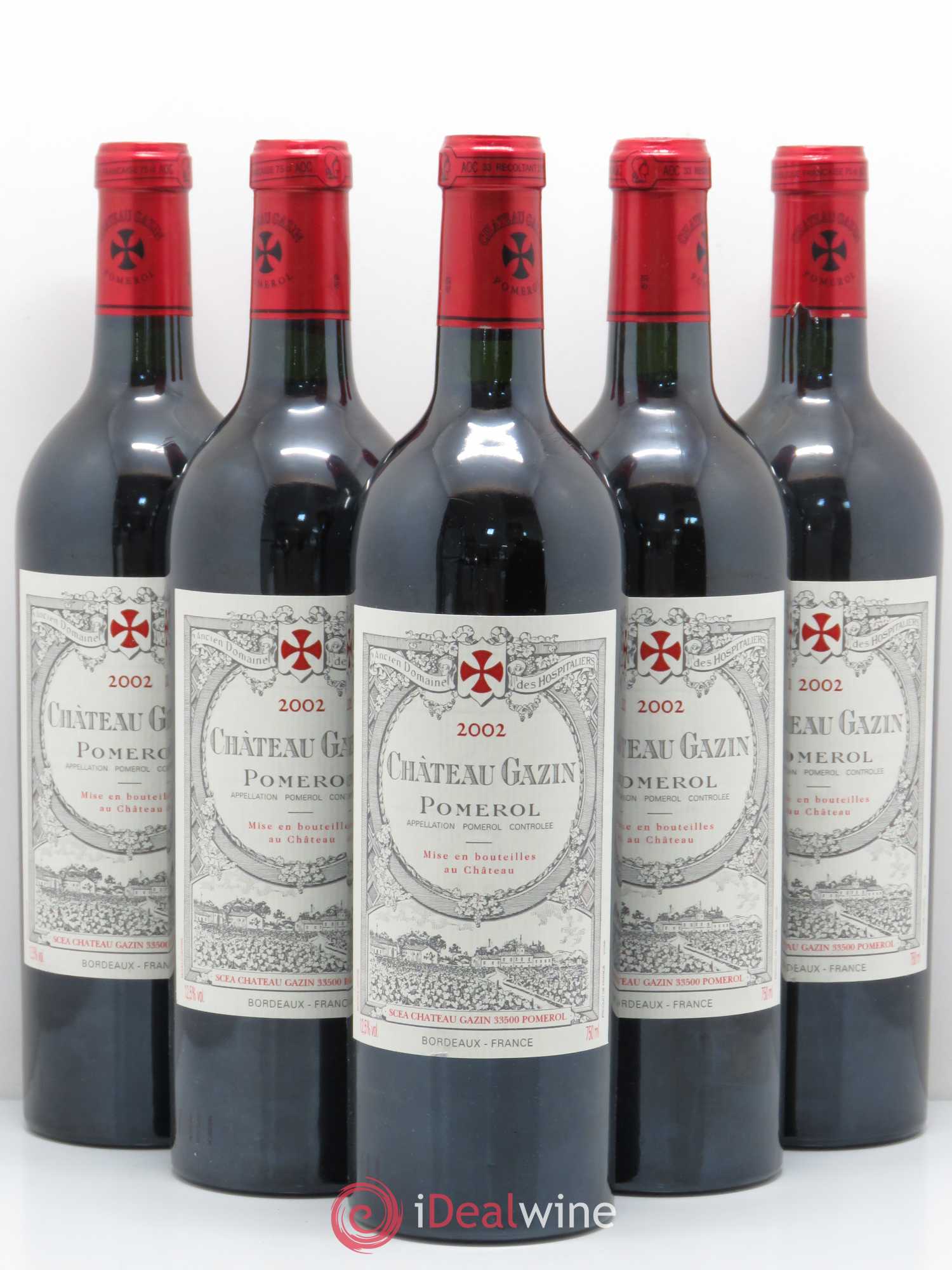 Château Gazin 2002 - Lot de 5 bouteilles - 0