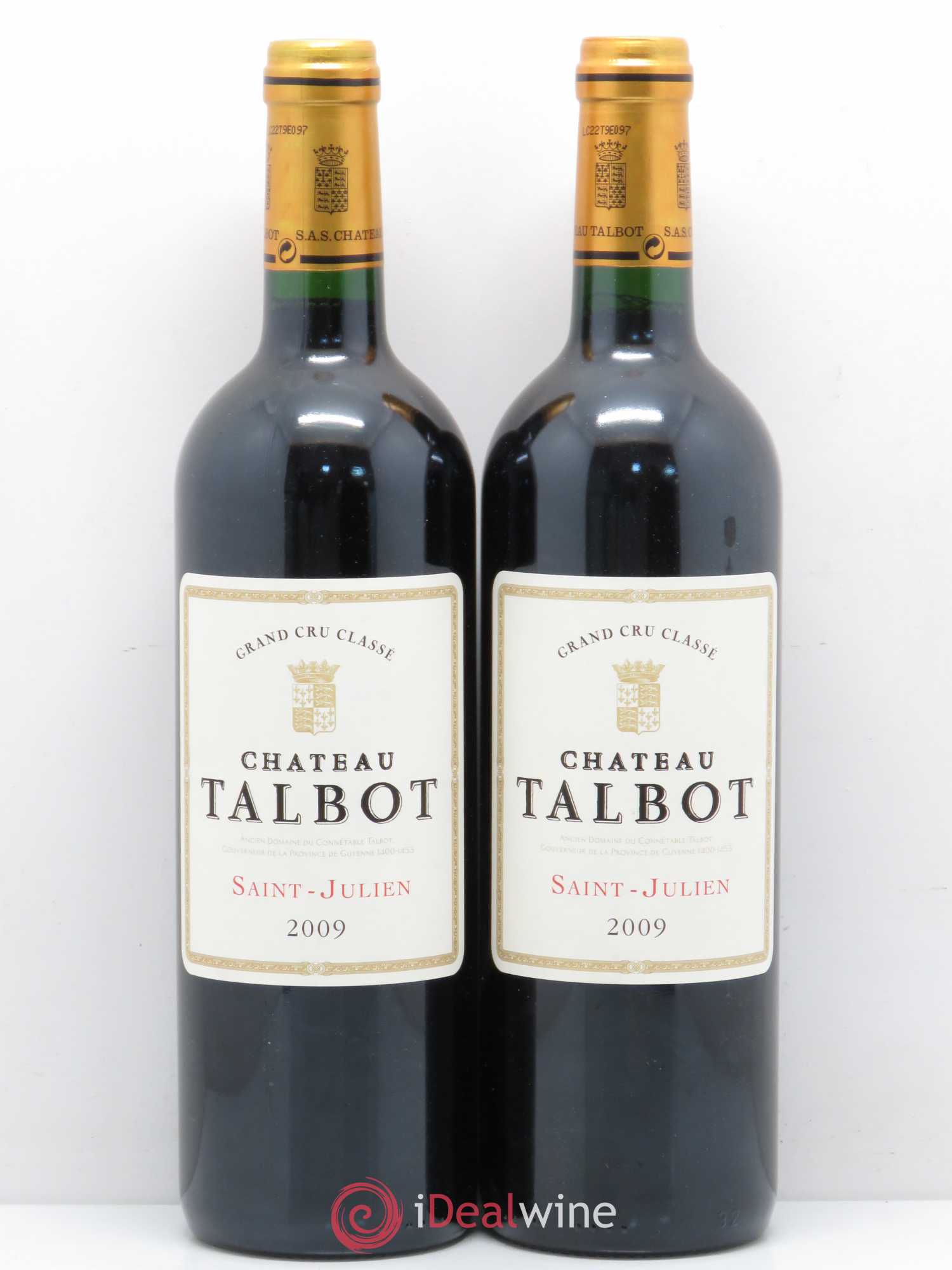 Château Talbot 4ème Grand Cru Classé 2009 - Lot de 2 bouteilles - 0
