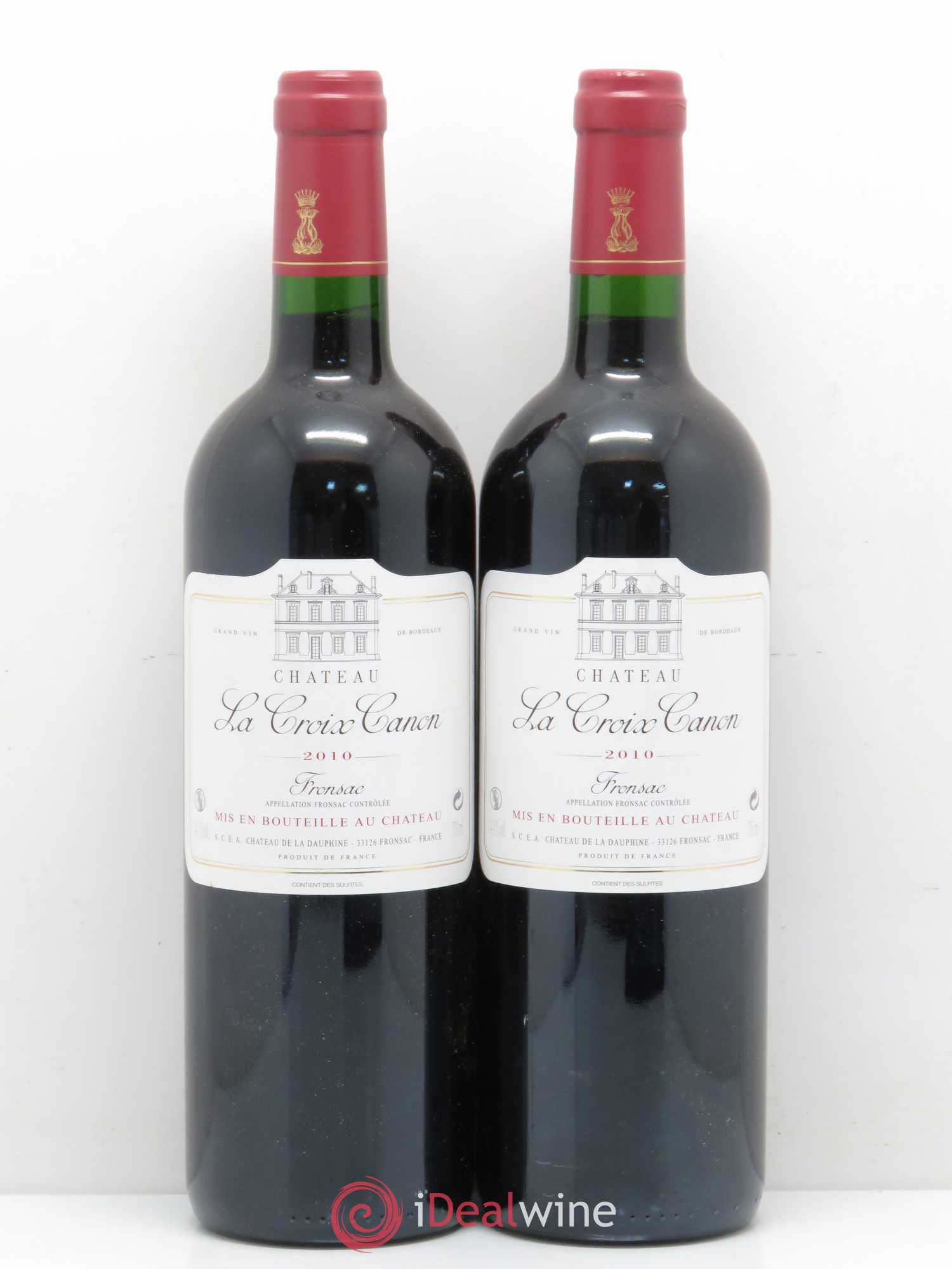 Canon-Fronsac Château La Croix Canon 2010 - Posten von 2 Flaschen - 0