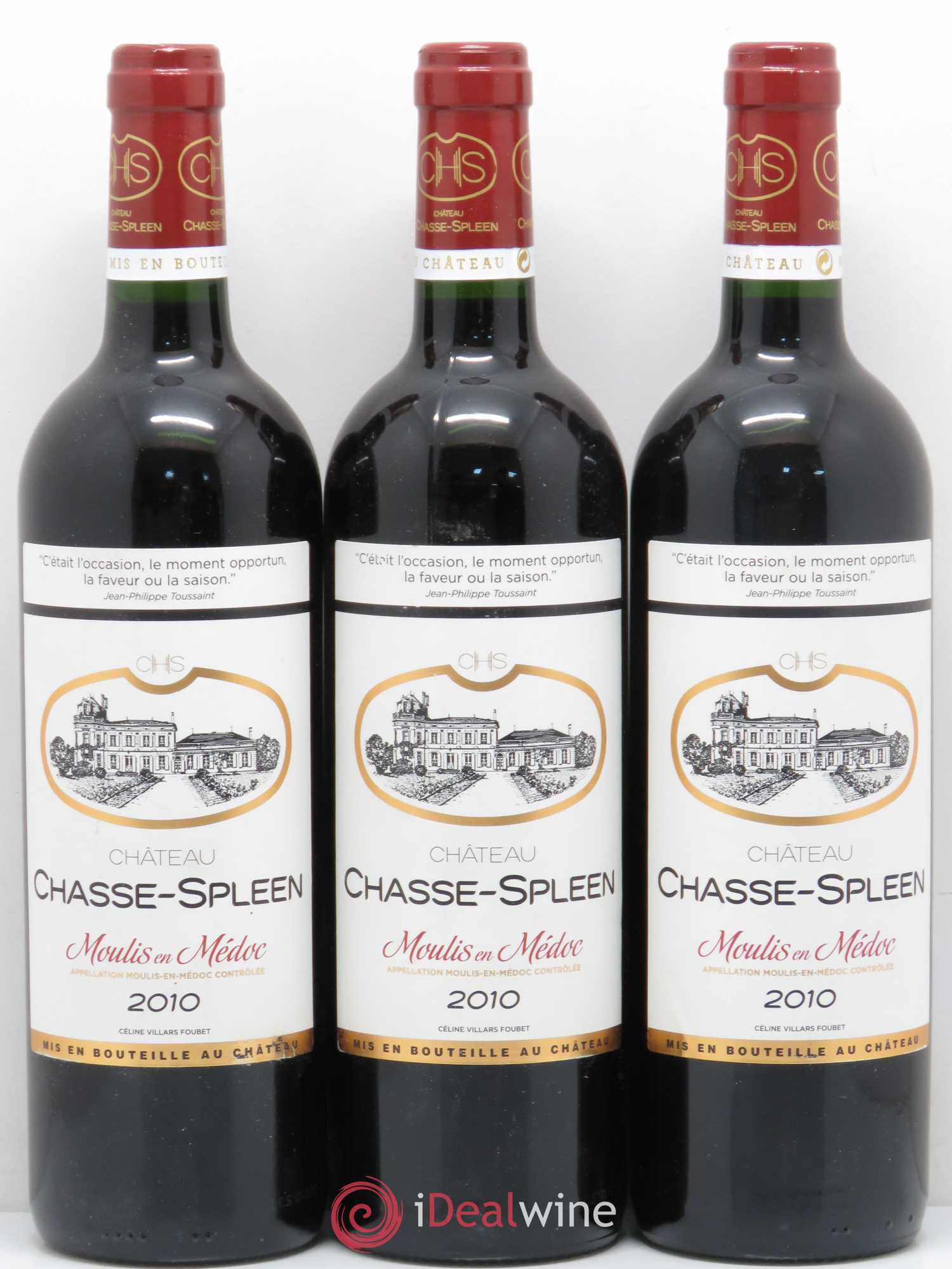 Château Chasse Spleen 2010 - Lot de 3 bouteilles - 0
