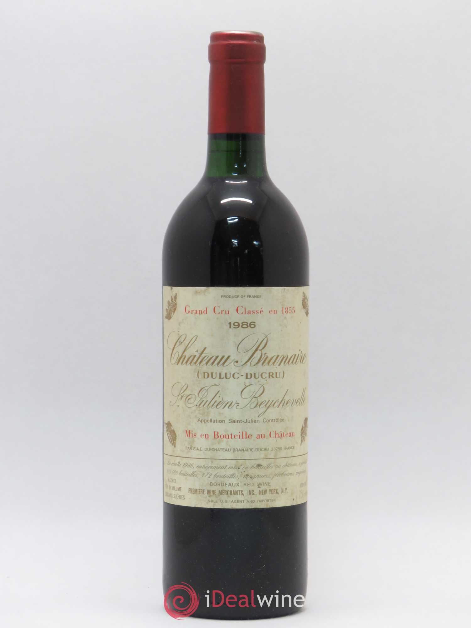 Château Branaire Ducru 4ème Grand Cru Classé 1986 - Lot de 1 bouteille - 0