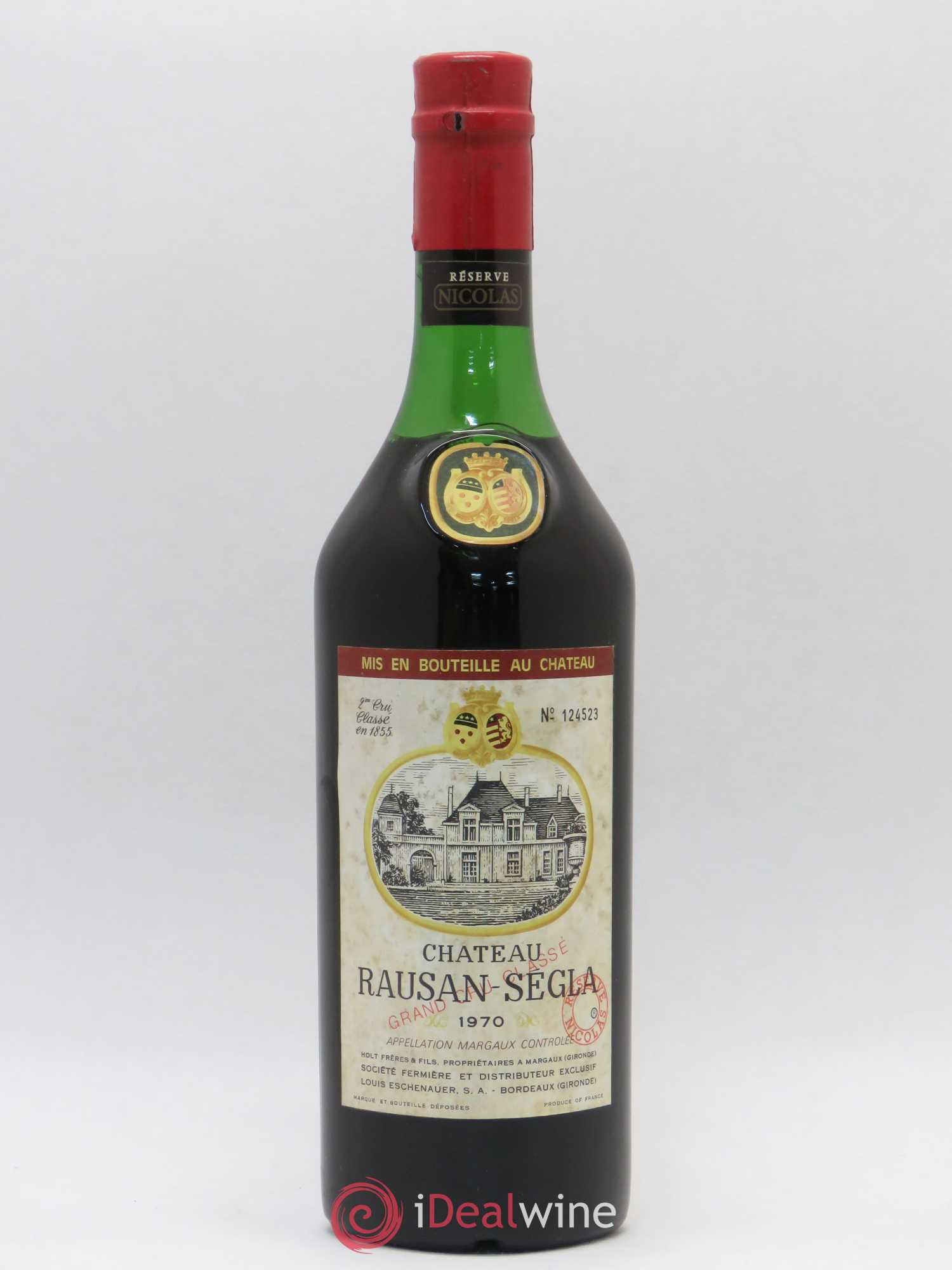 Château Rauzan Ségla Grand Cru Classé 1970 - Lot de 1 bouteille - 0