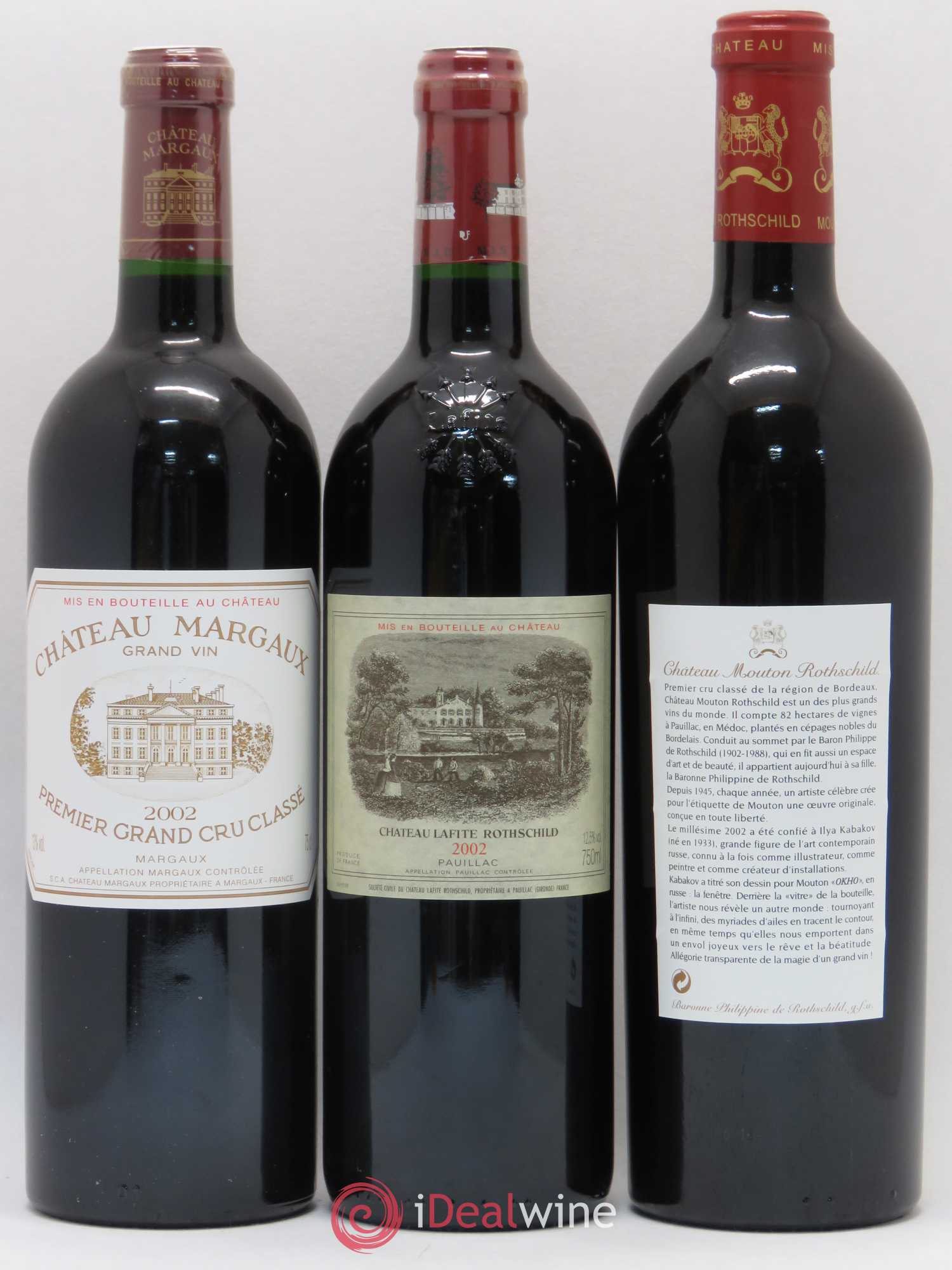 Caisse Duclot Prestige (Cheval Blanc - Ausone - Latour - Petrus - Haut Brion - La Mission Haut Brion - Margaux - Lafite Rothschild - Mouton Rothschild) 2002 - Posten von 1 Flasche - 9