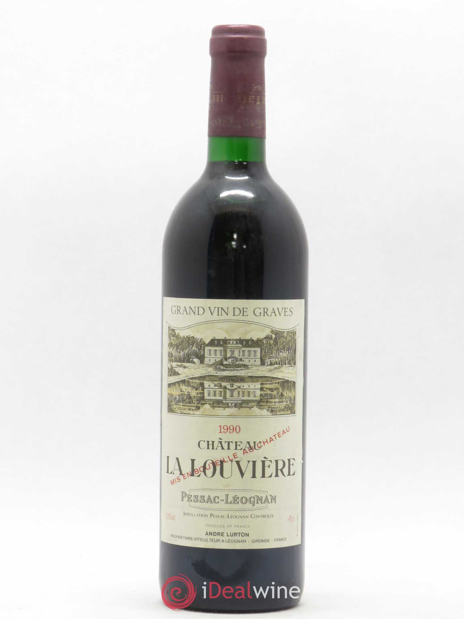 Château la Louvière 1990 - Lot de 1 bouteille - 0