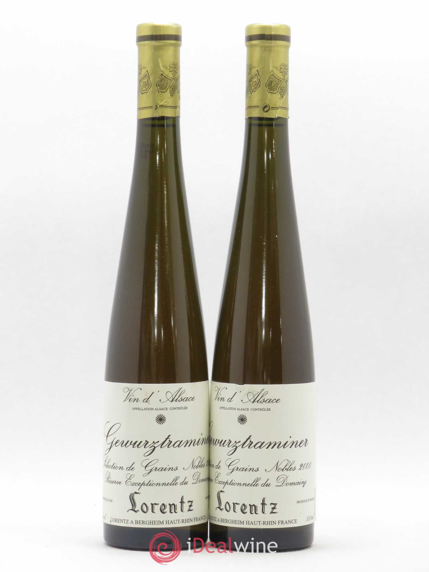 Gewurztraminer Sélection de Grains Nobles Réserve exceptionnelle Domaine Lorentz 50cl 2000 - Lotto di 2 bottiglie - 0