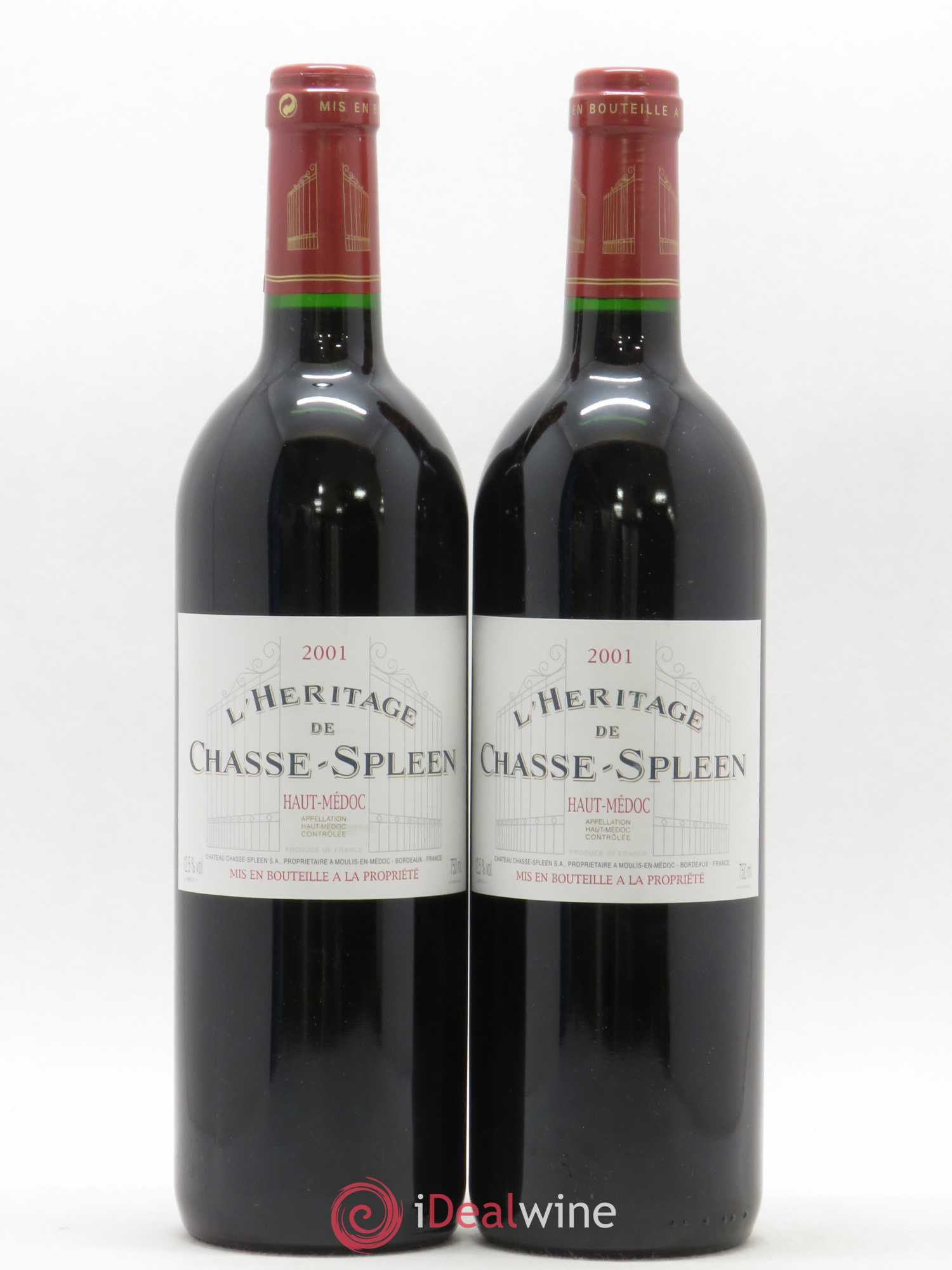 Héritage (Ermitage) de Chasse Spleen 2001 - Lot de 2 bouteilles - 0