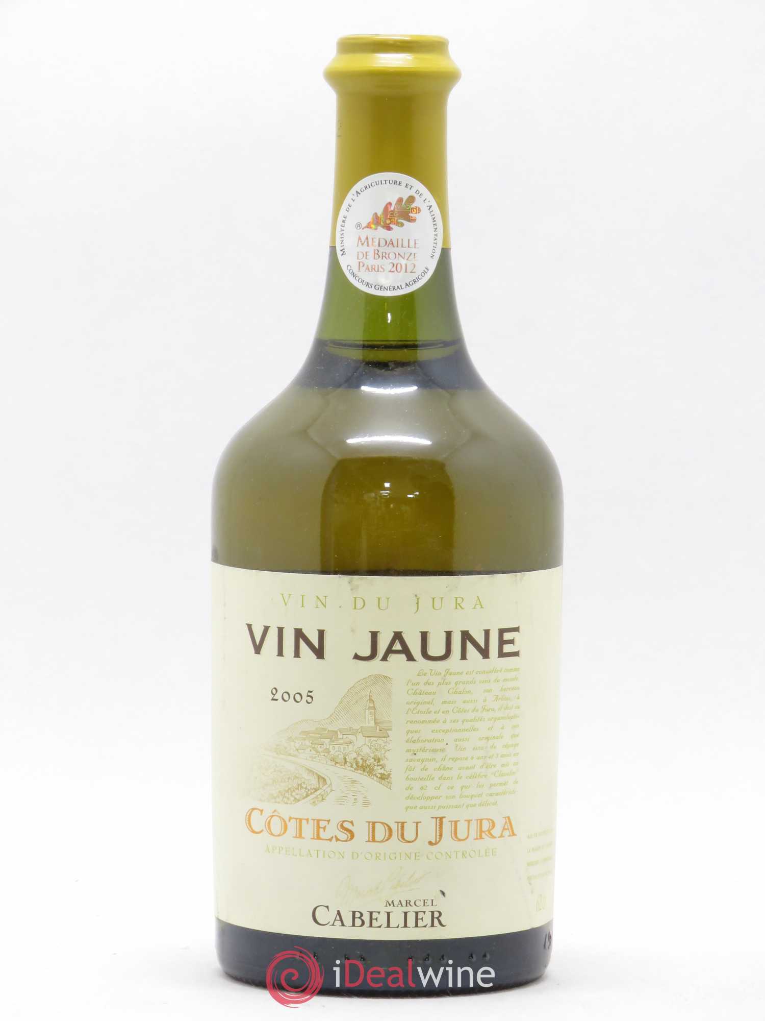 Côtes du Jura Vin Jaune Marcel Cabelier 2005 - Lot de 1 bouteille - 0