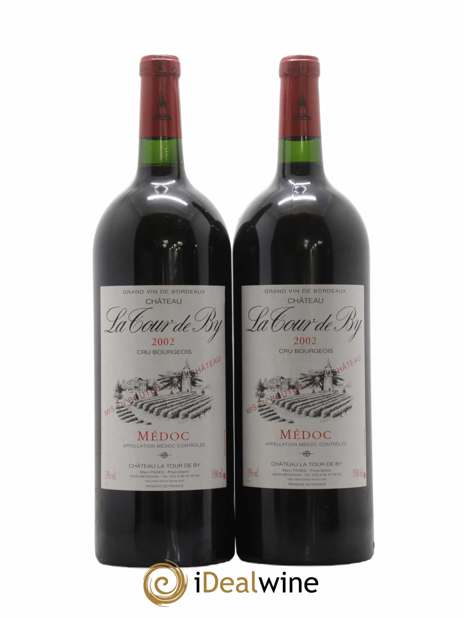 Château La Tour de By Cru Bourgeois (no reserve) 2002 - Lot of 2 magnums - 0