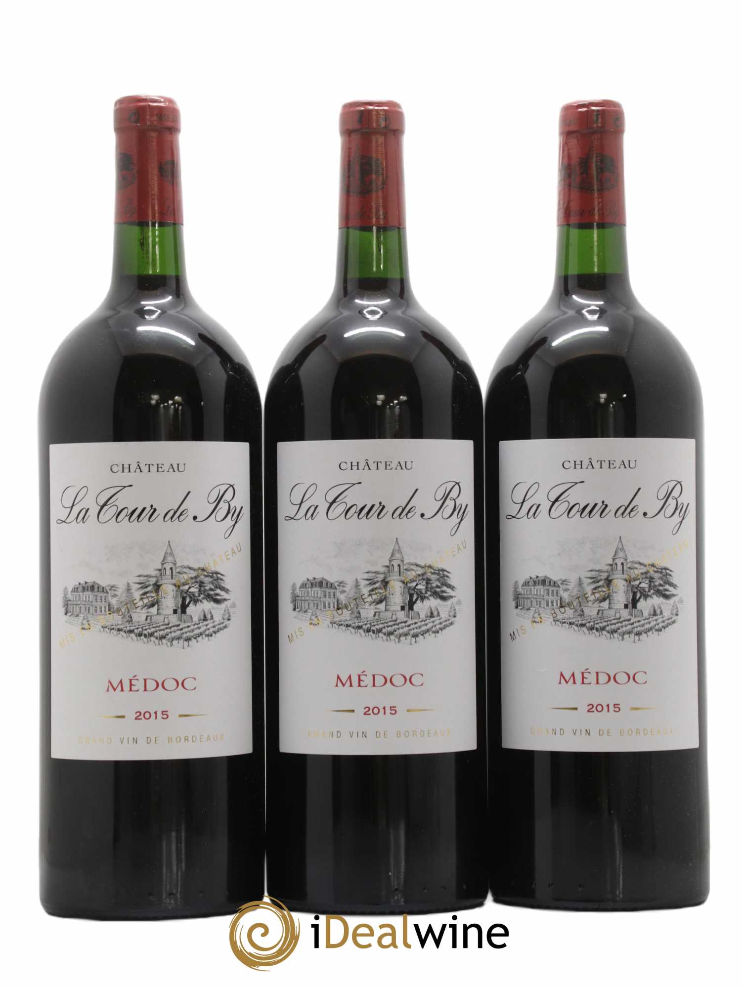 Château La Tour de By Cru Bourgeois  (no reserve) 2015 - Lot of 6 magnums - 1