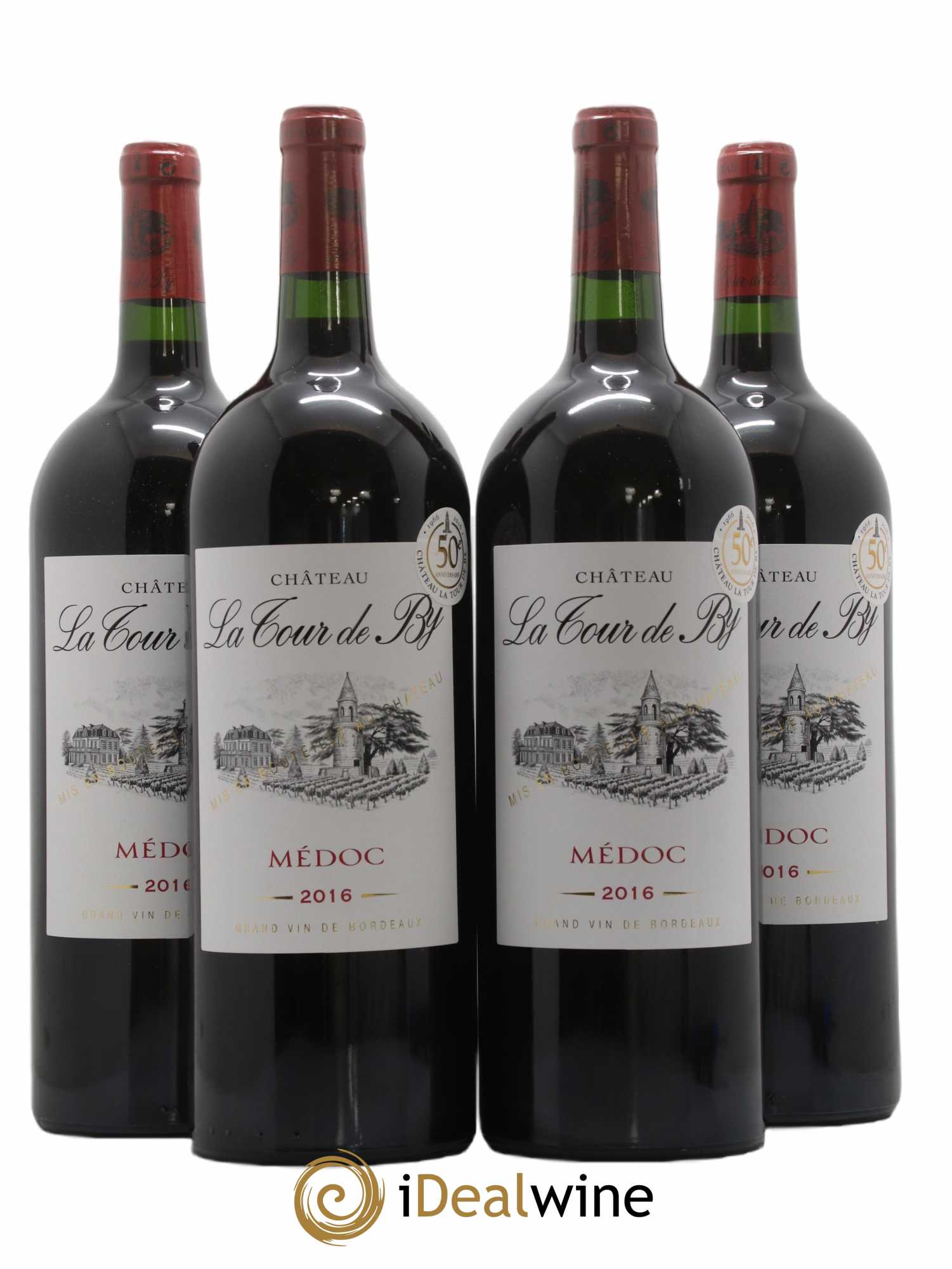 Château La Tour de By Cru Bourgeois 2016 - Lot de 4 magnums - 0