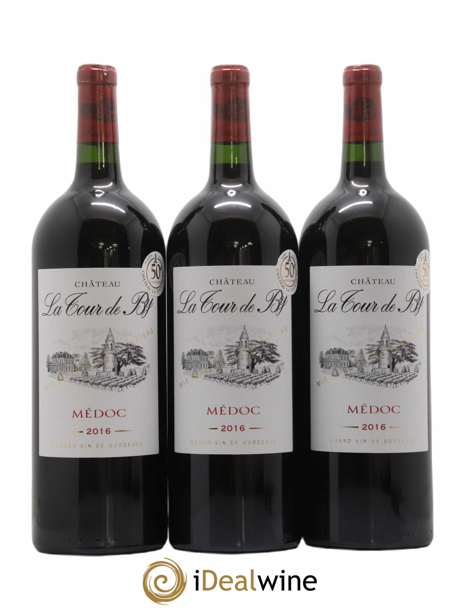 Château La Tour de By Cru Bourgeois (no reserve) 2016 - Lot of 3 magnums - 0